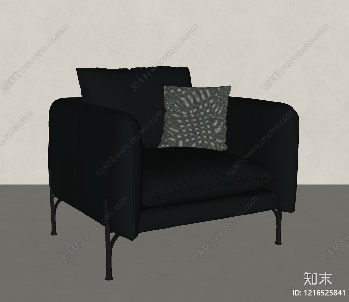 极简单人沙发SU模型下载【ID:1216525841】