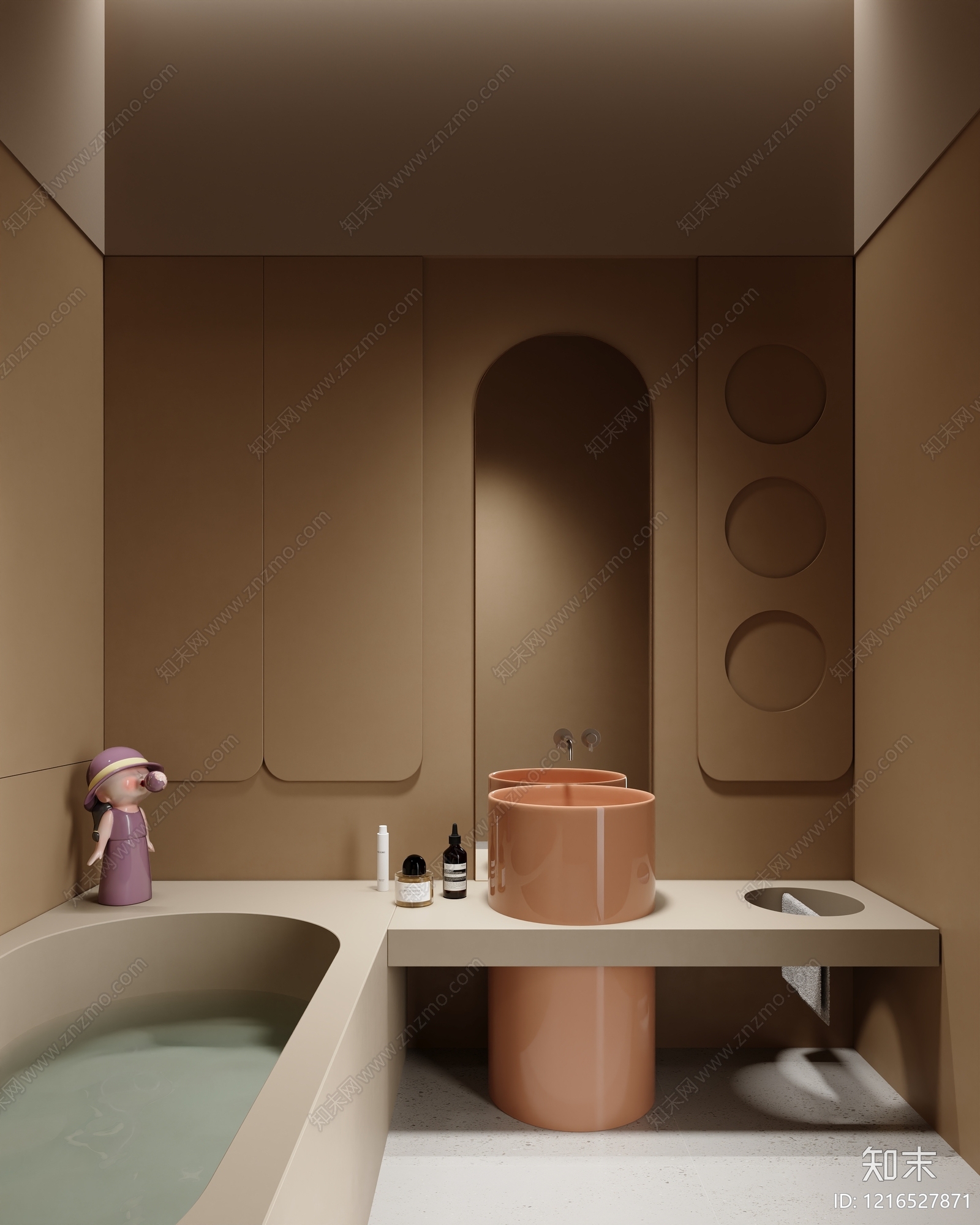 极简酒店卫生间SU模型下载【ID:1216527871】