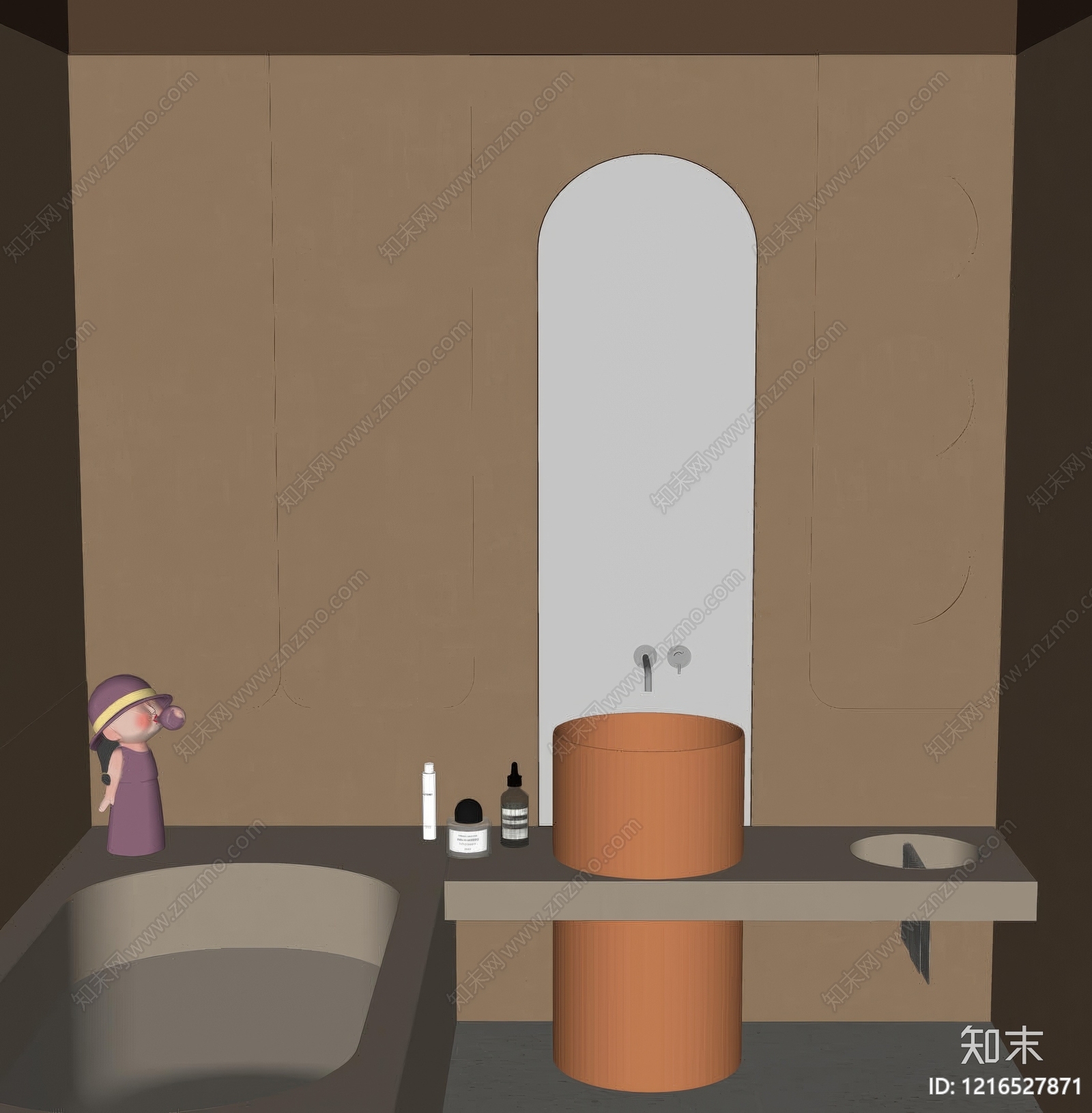 极简酒店卫生间SU模型下载【ID:1216527871】
