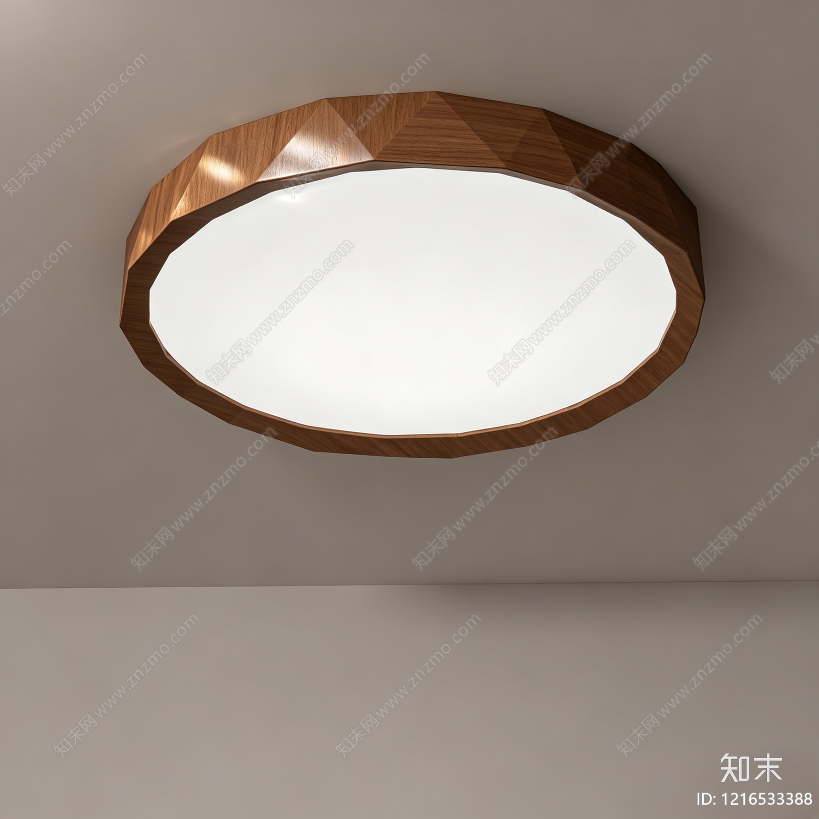 原木风儿童房吸顶灯3D模型下载【ID:1216533388】