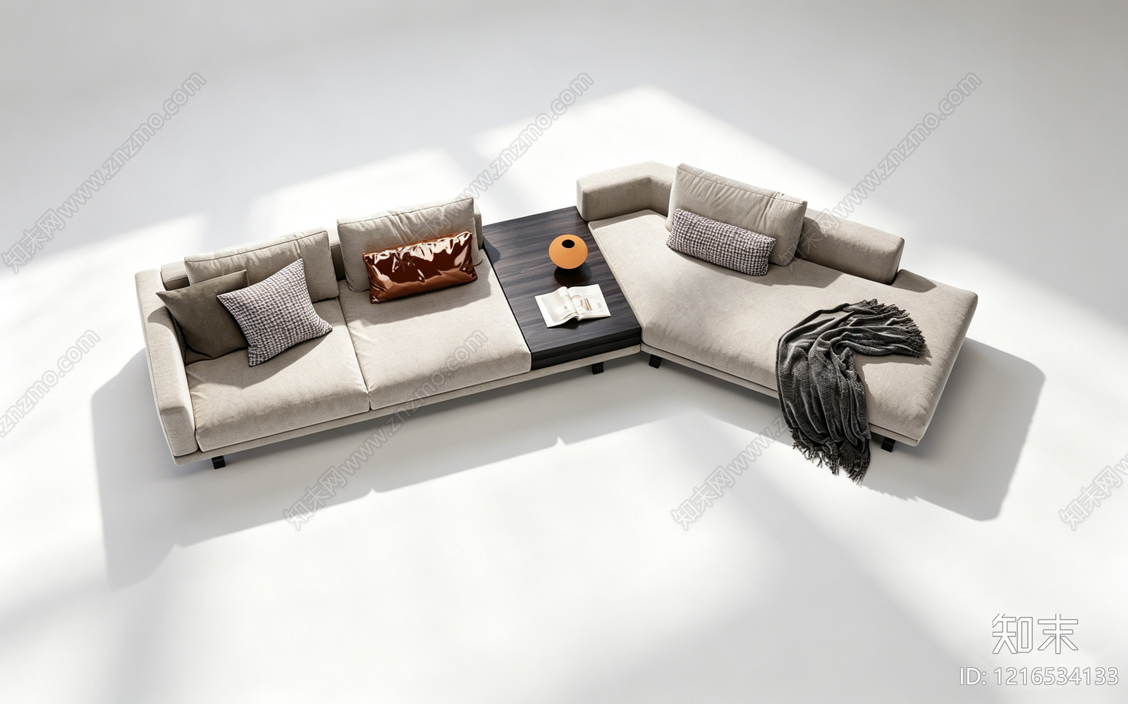 意式极简沙发组合3D模型下载【ID:1216534133】