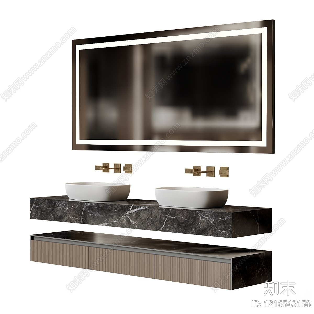 意式极简台盆3D模型下载【ID:1216543158】