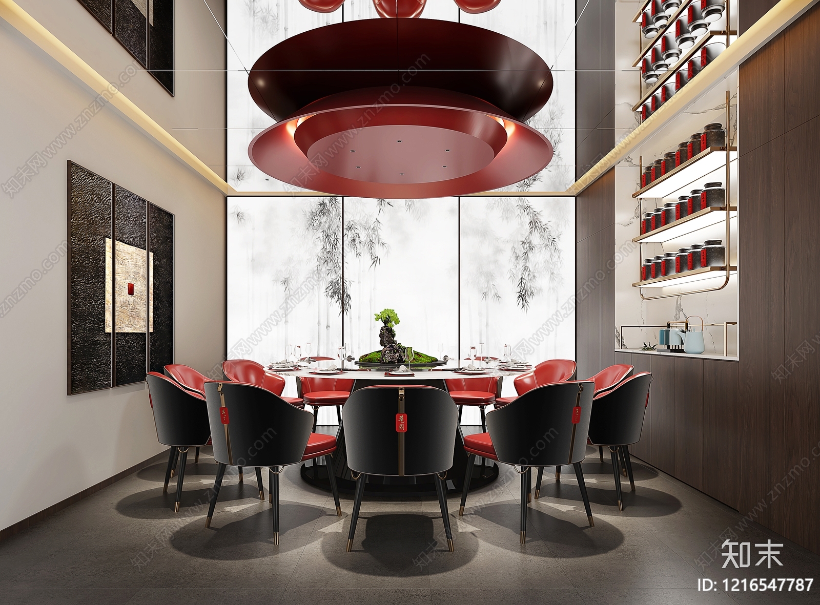 新中式包厢3D模型下载【ID:1216547787】