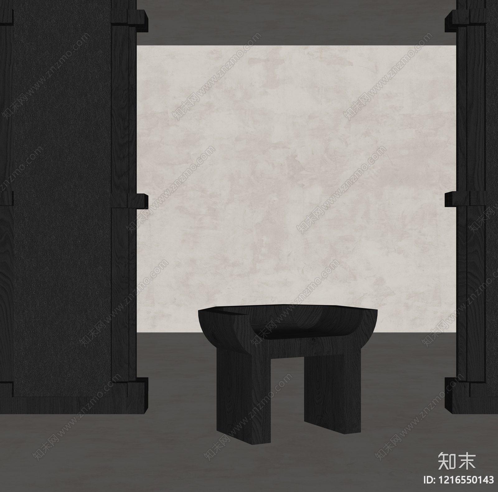 新中式沙发凳SU模型下载【ID:1216550143】