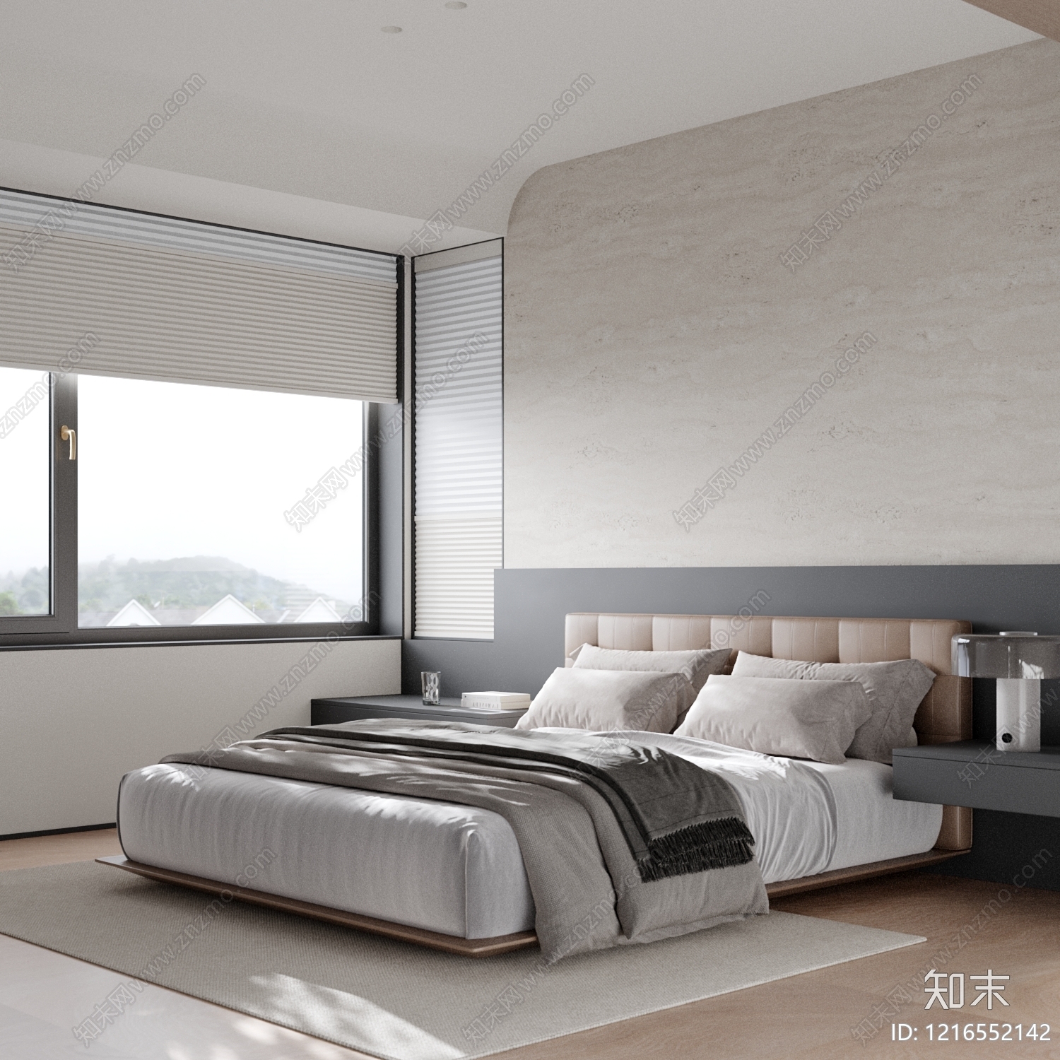 极简主卧SU模型下载【ID:1216552142】