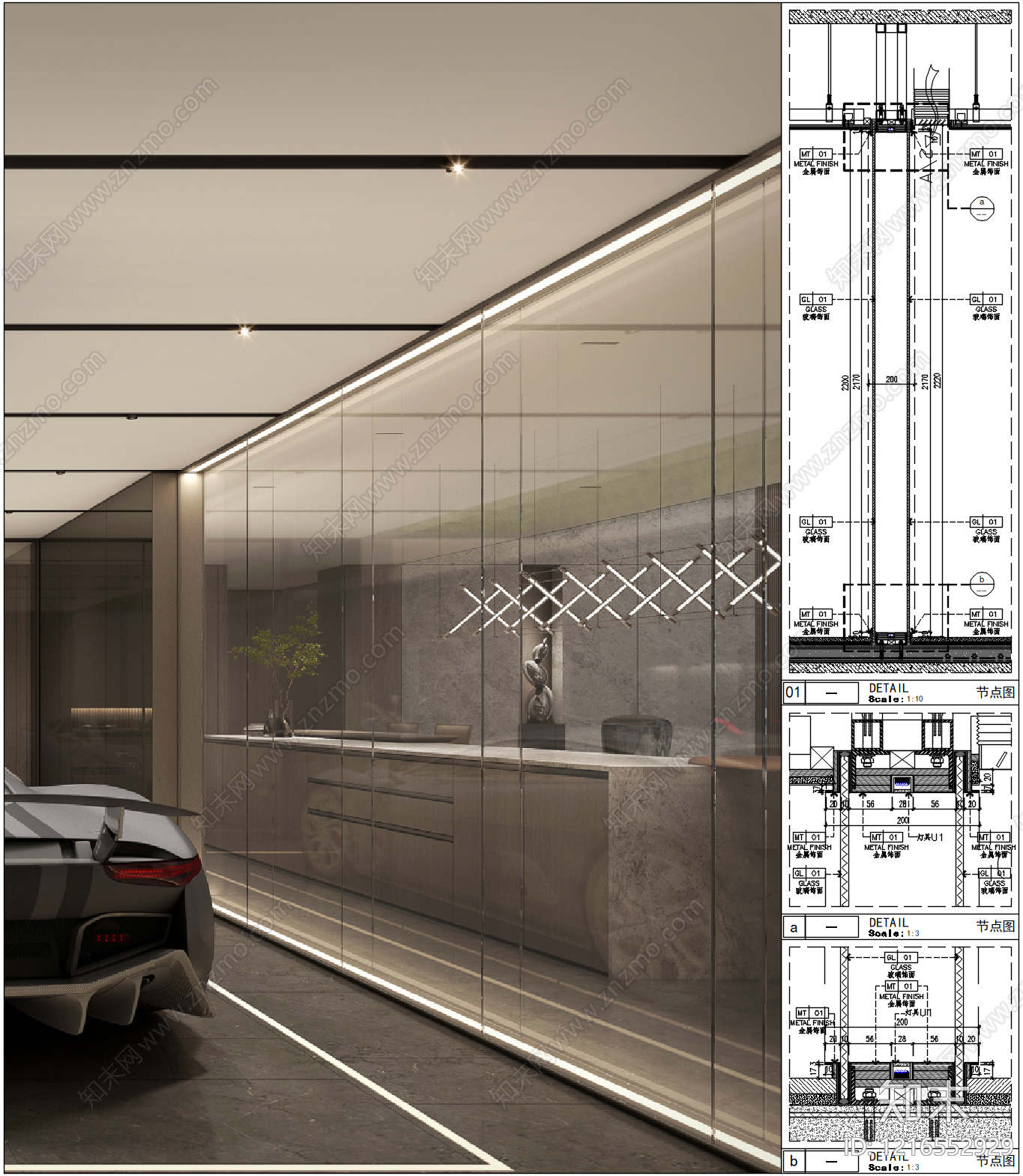 隔断节点施工图下载【ID:1216552929】