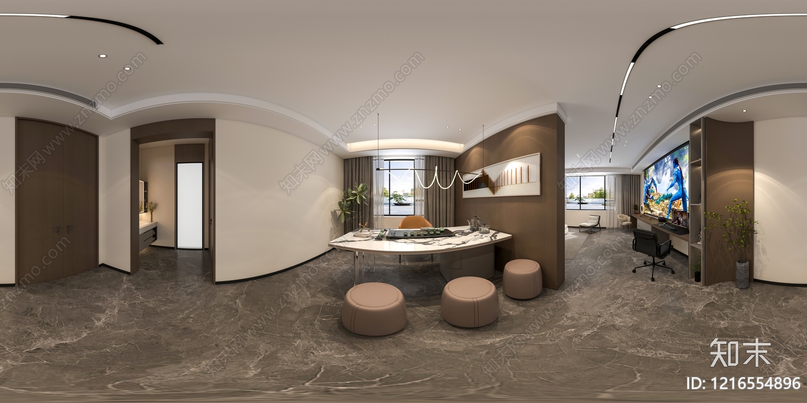现代简约家居卧室3D模型下载【ID:1216554896】