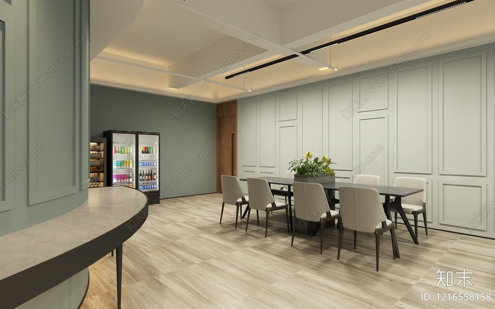 现代简约中餐厅3D模型下载【ID:1216558158】