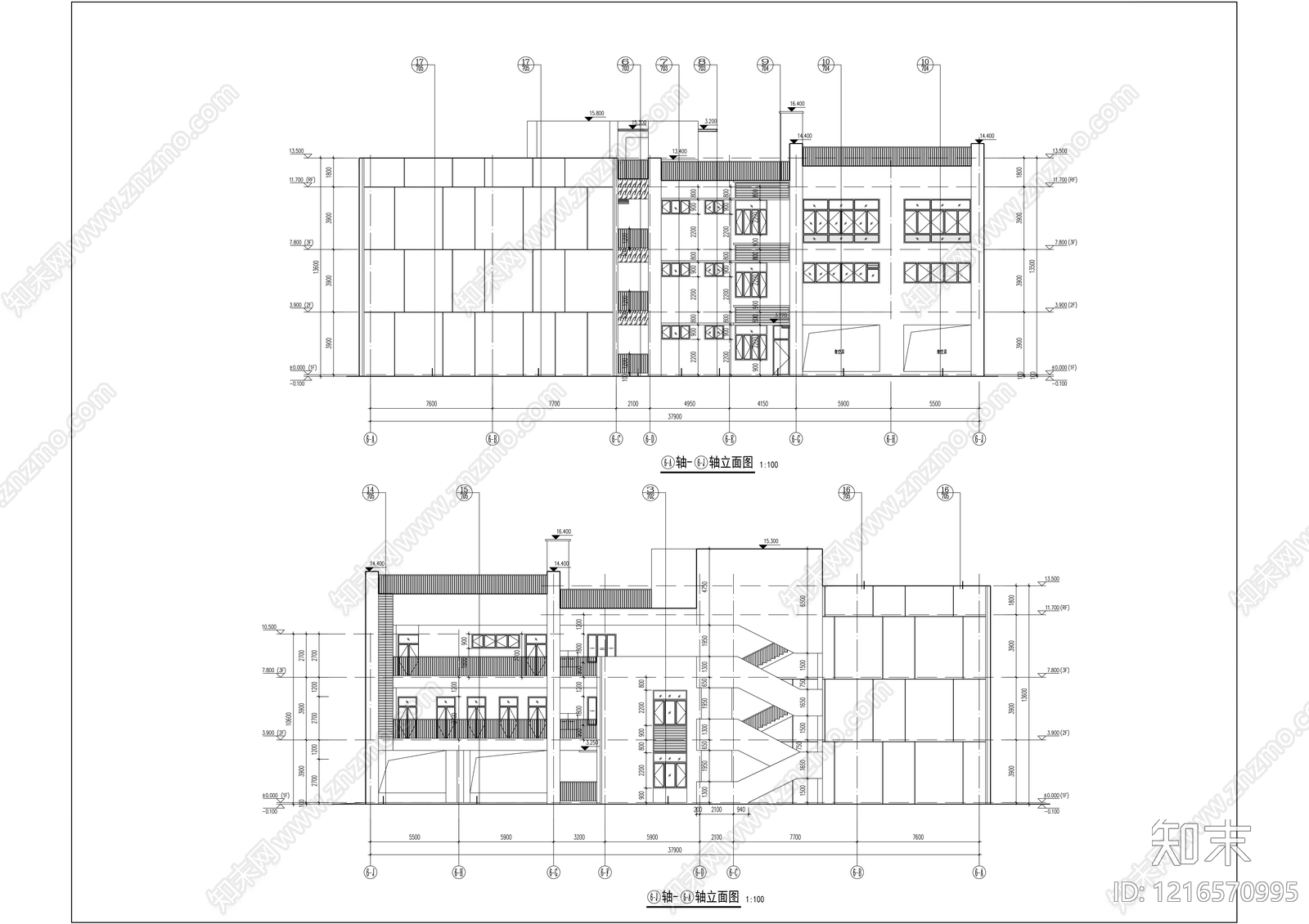 现代幼儿园建筑cad施工图下载【ID:1216570995】