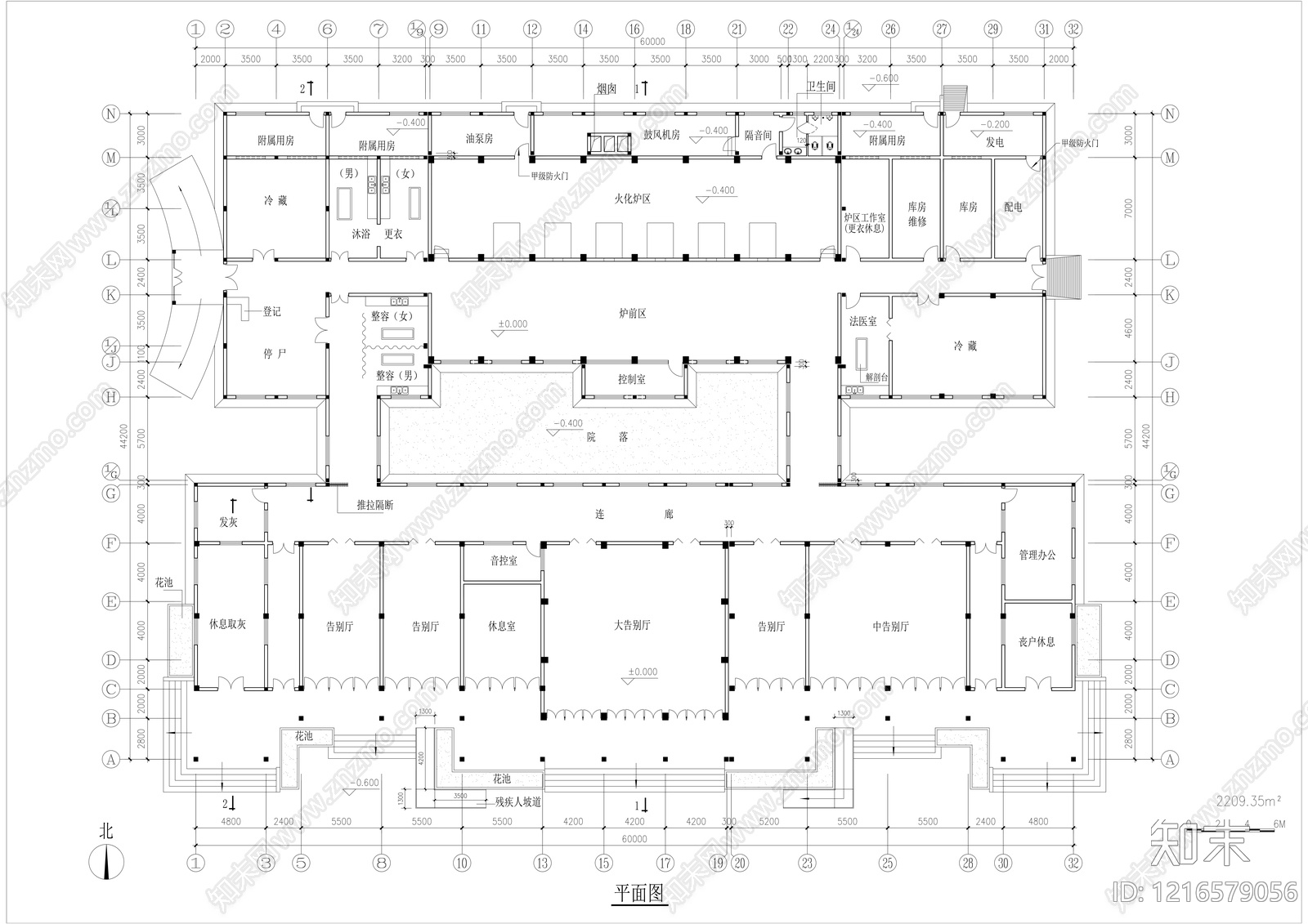 中式其他文化建筑施工图下载【ID:1216579056】