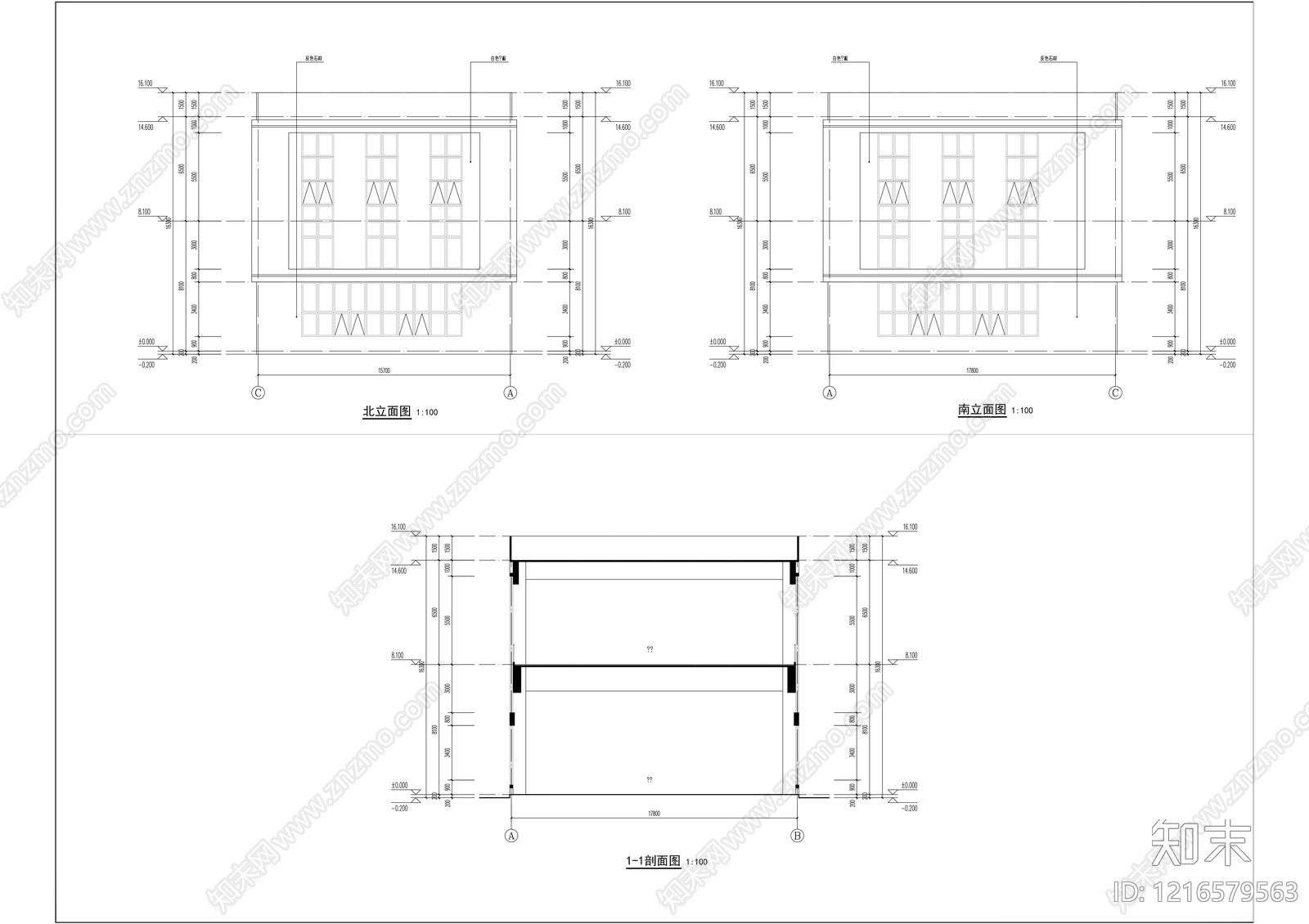 现代厂房施工图下载【ID:1216579563】