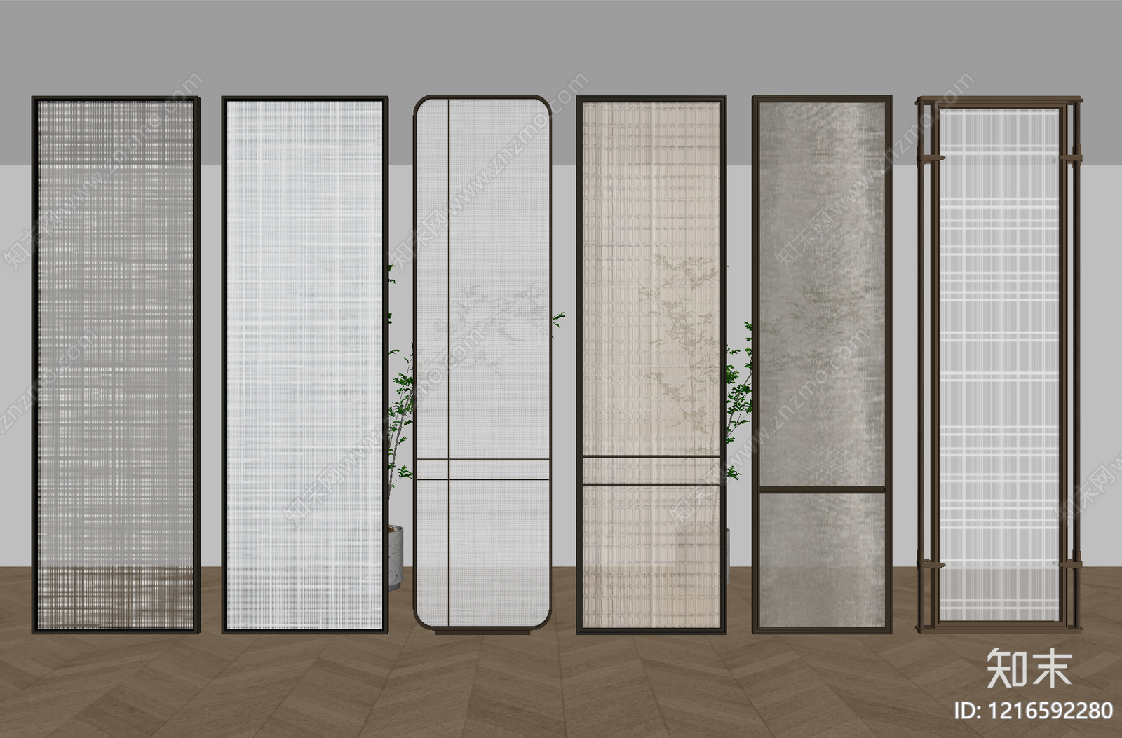 新中式屏风SU模型下载【ID:1216592280】