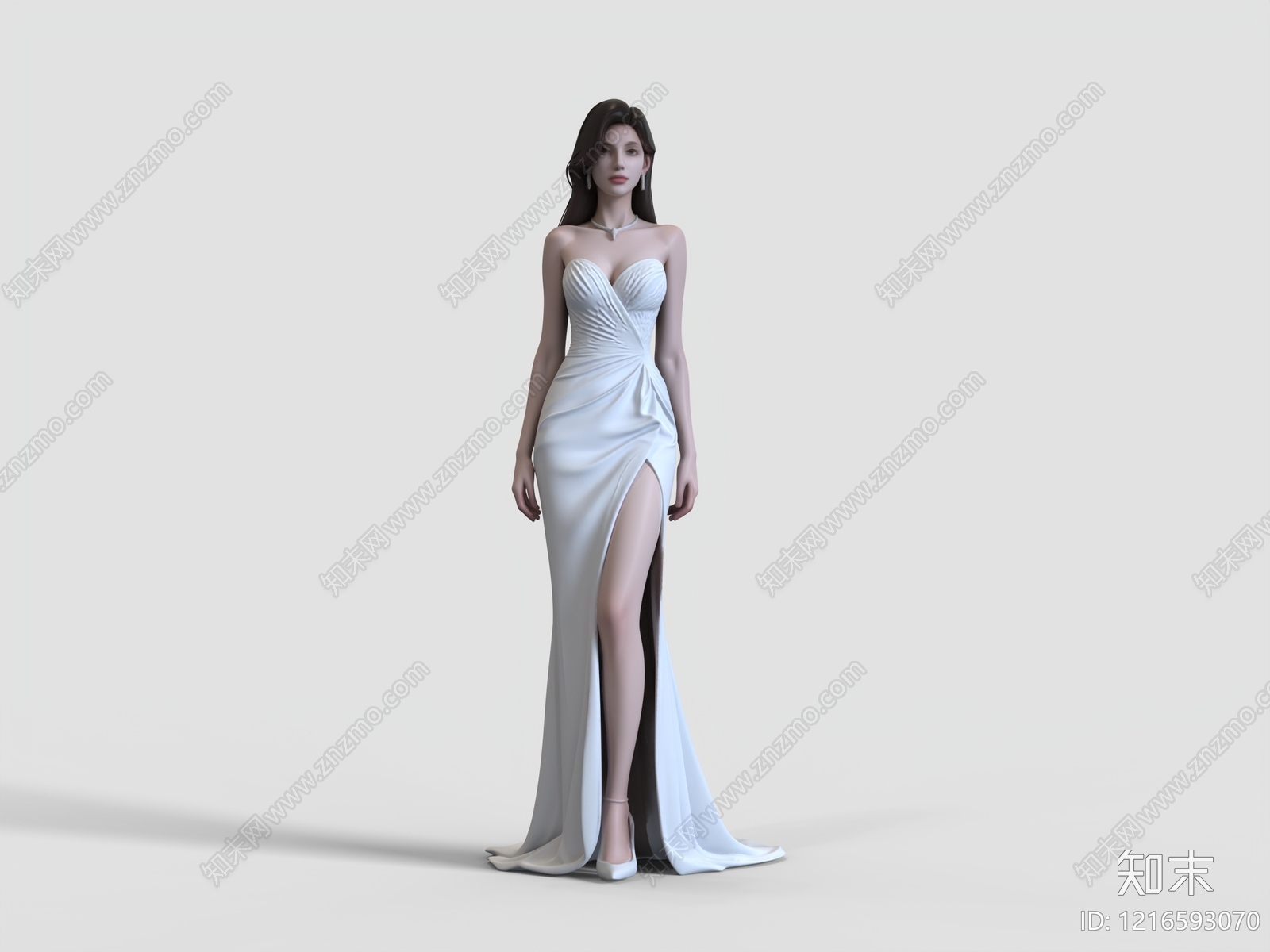 极简女人SU模型下载【ID:1216593070】