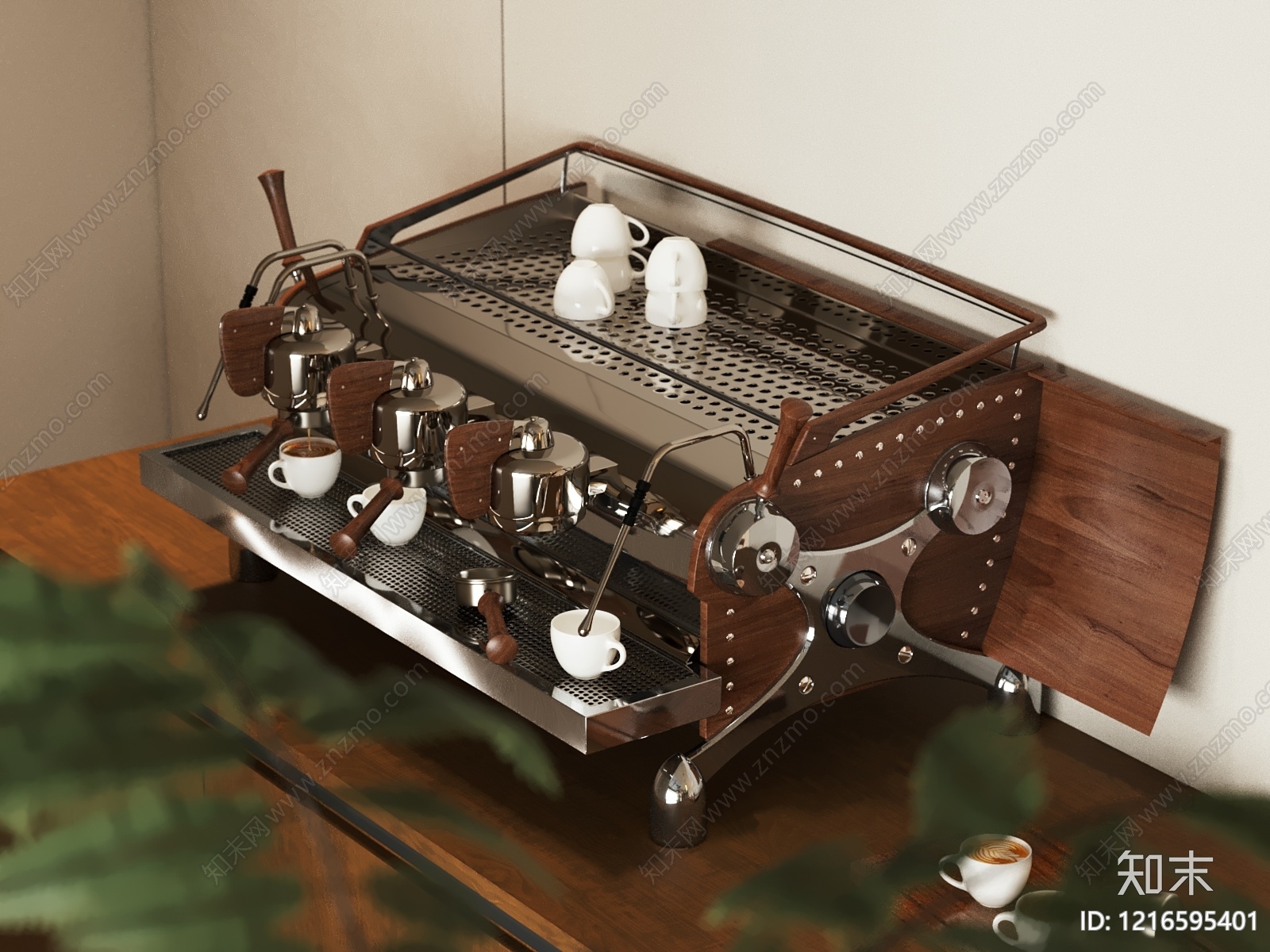 复古工业风咖啡机3D模型下载【ID:1216595401】
