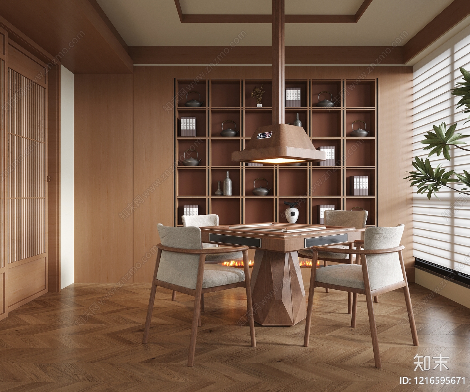 新中式休闲桌椅3D模型下载【ID:1216595671】