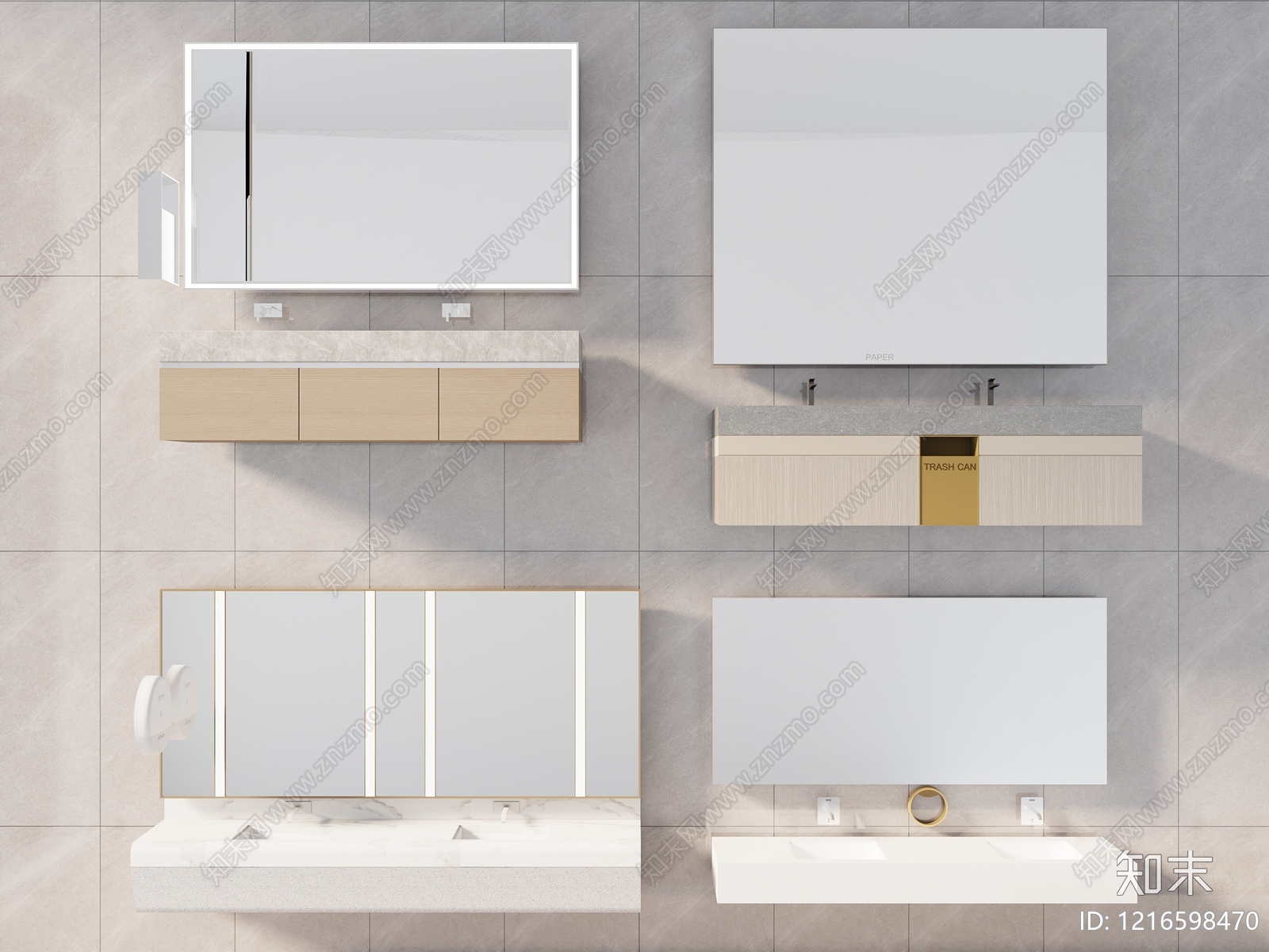 现代简约卫生间3D模型下载【ID:1216598470】