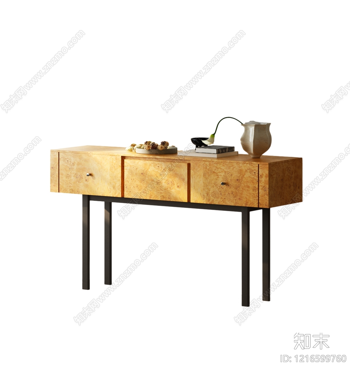 现代简约茶几3D模型渲染效果图
