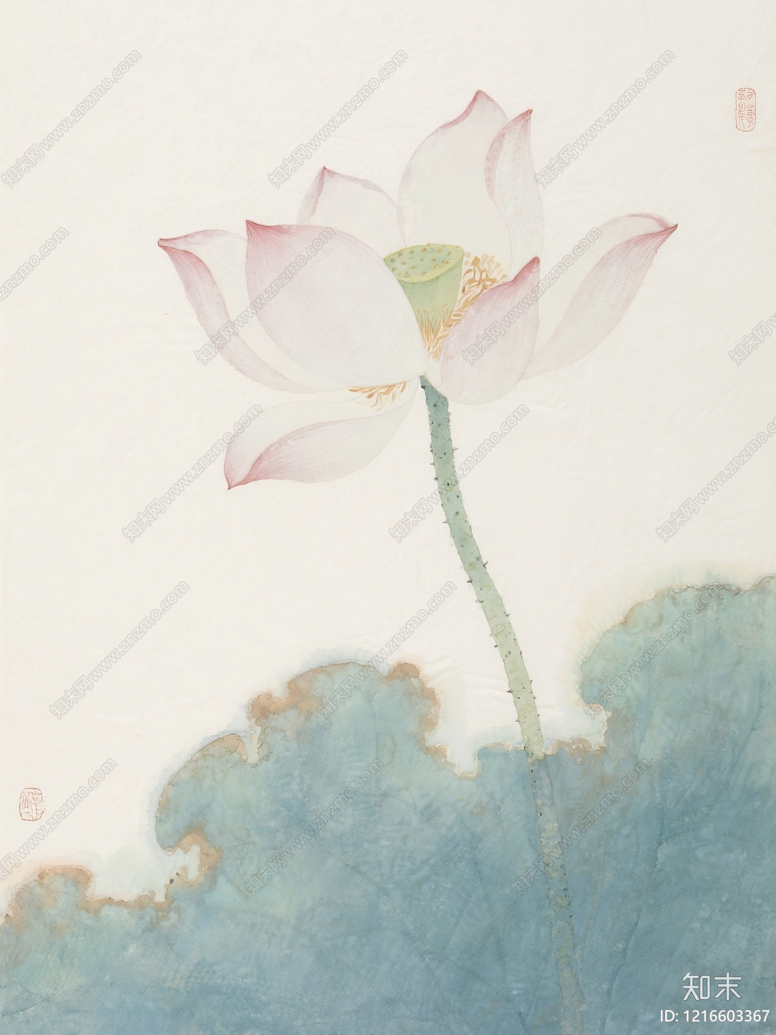 新中式水墨画贴图下载【ID:1216603367】