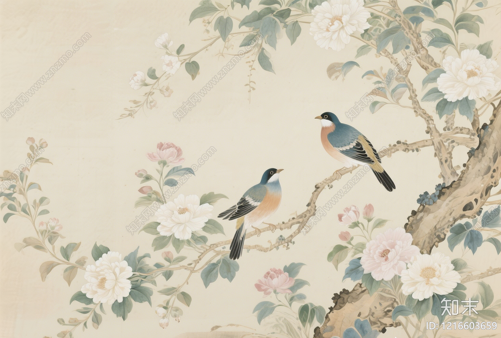 新中式装饰画贴图下载【ID:1216603659】