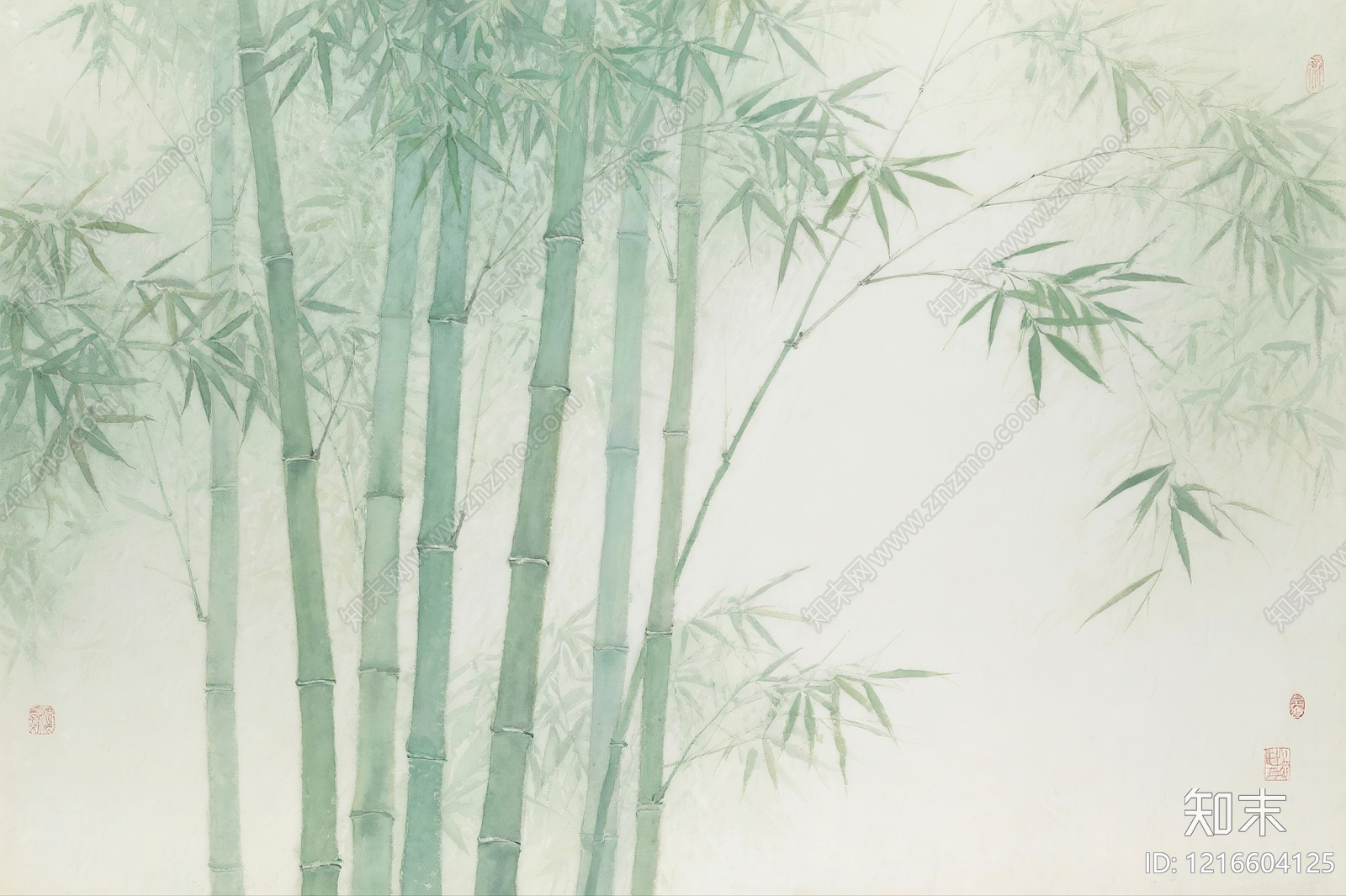 新中式水墨画贴图下载【ID:1216604125】