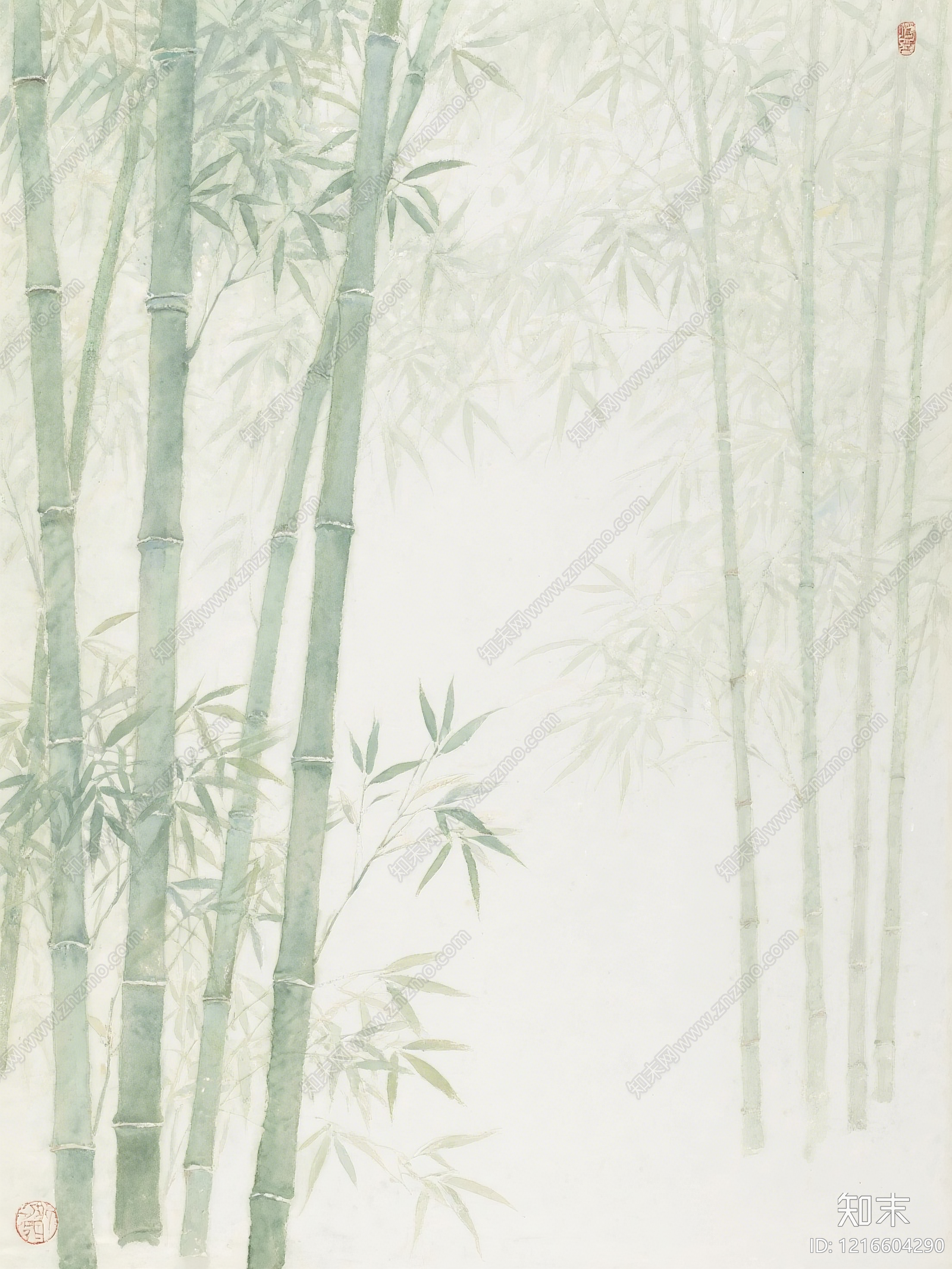 新中式水墨画贴图下载【ID:1216604290】