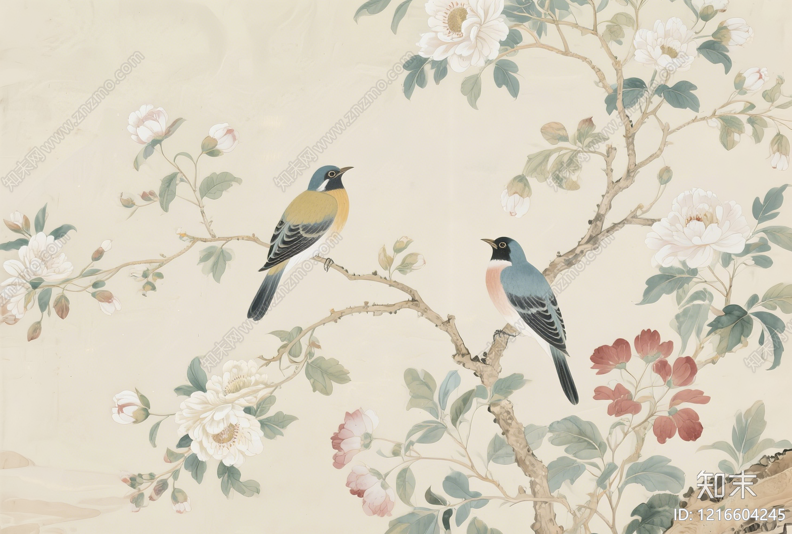 新中式装饰画贴图下载【ID:1216604245】