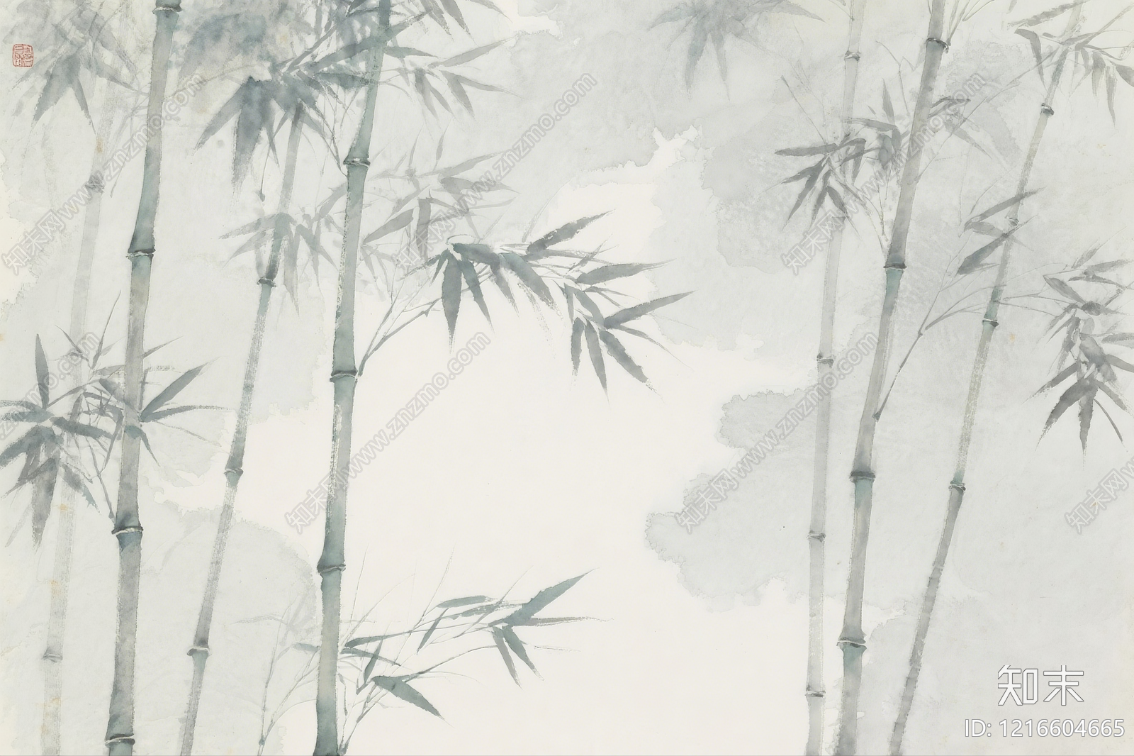 新中式水墨画贴图下载【ID:1216604665】