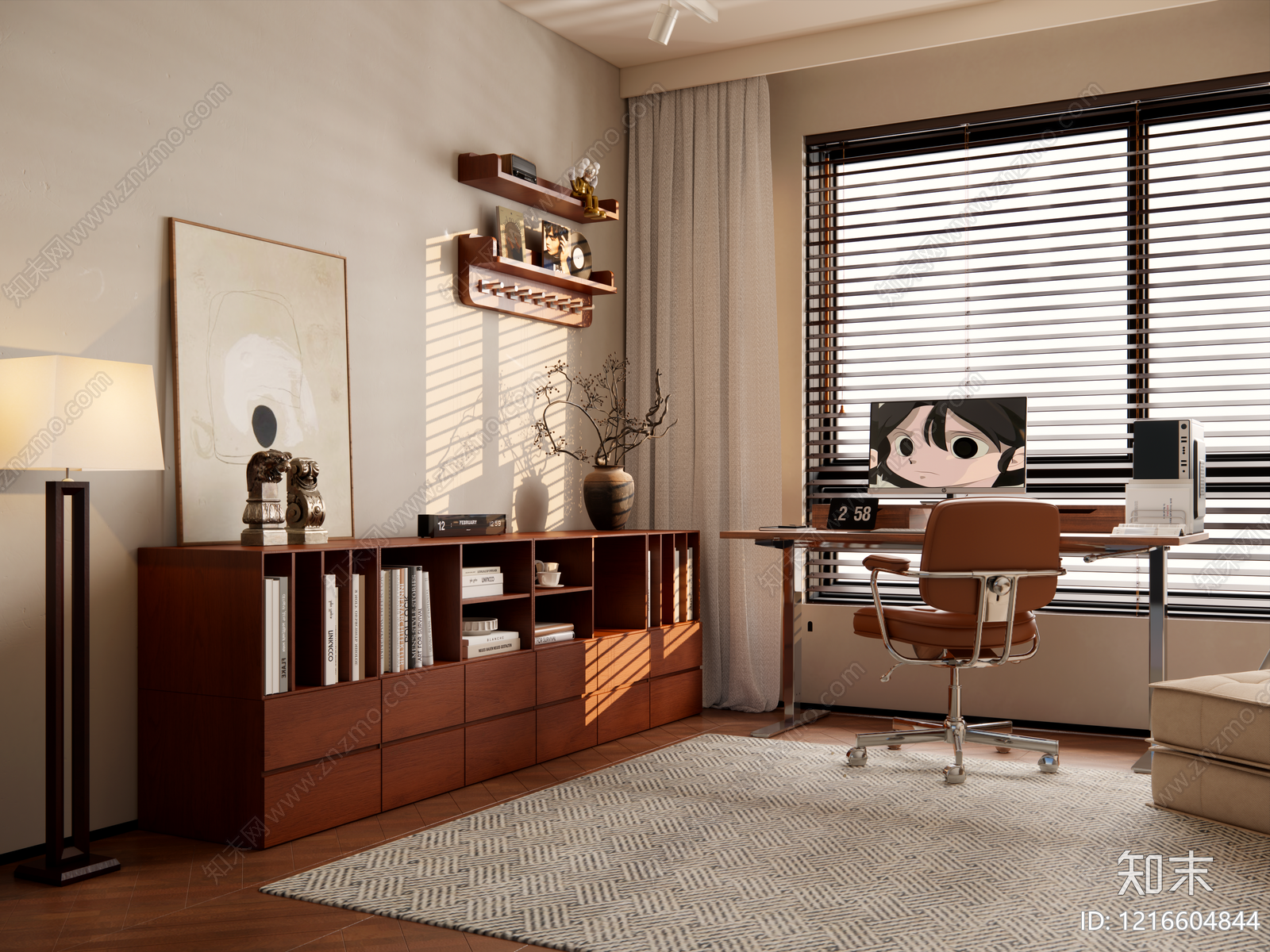 中古风书房3D模型下载【ID:1216604844】