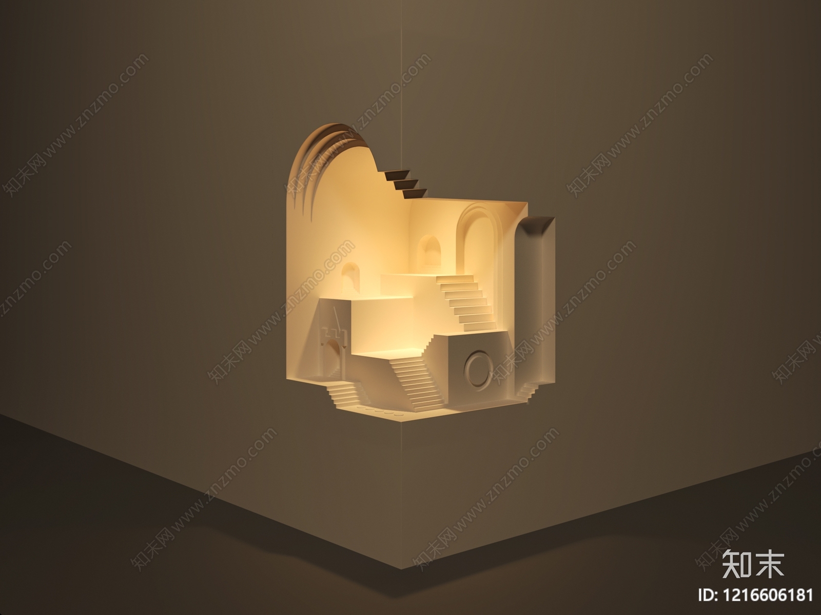 极简主义石膏灯3D模型下载【ID:1216606181】