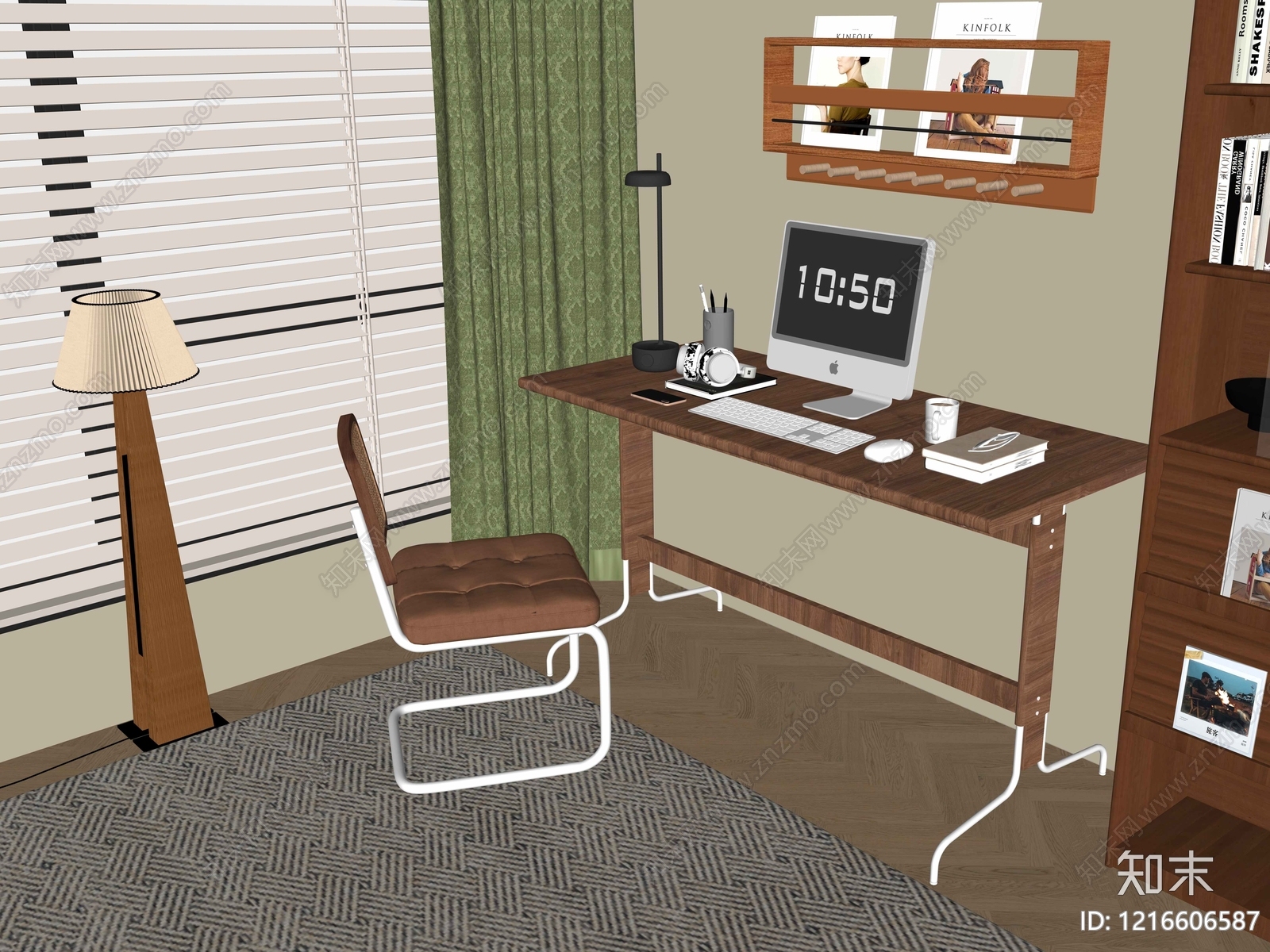 中古风书房3D模型下载【ID:1216606587】
