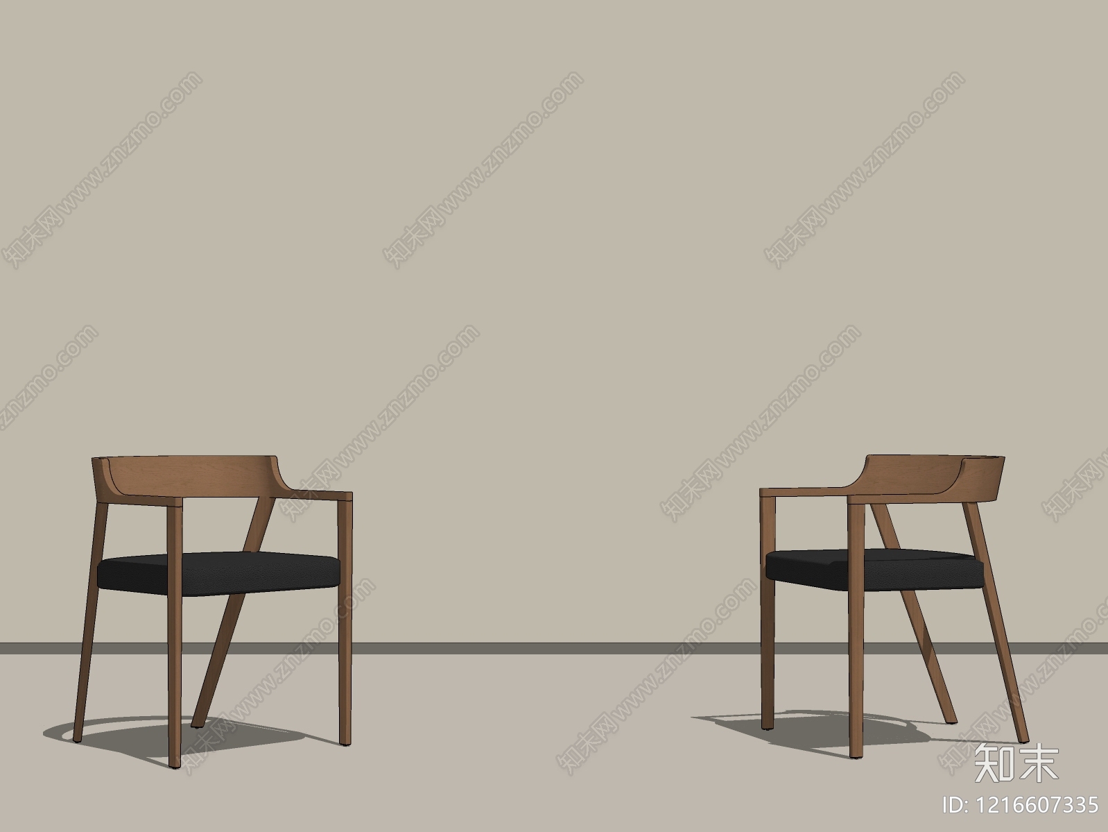 现代简约餐椅SU模型下载【ID:1216607335】