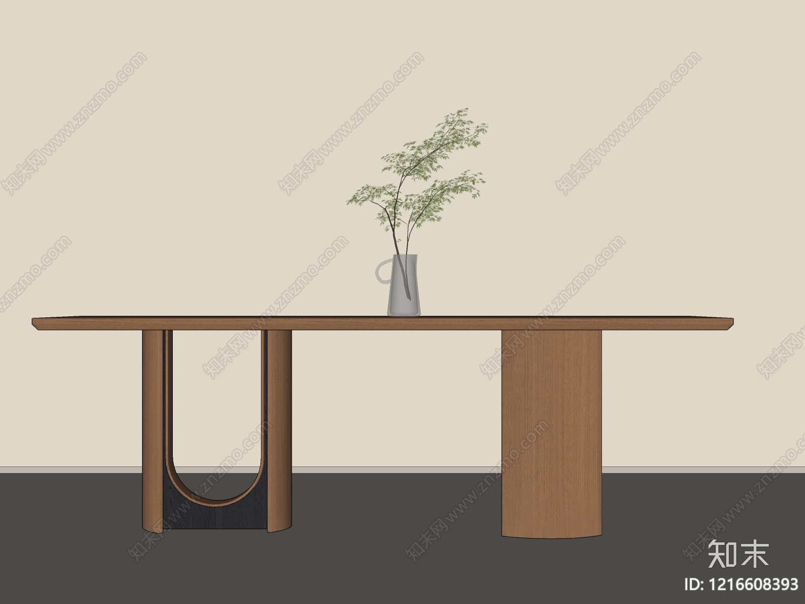 现代餐桌SU模型下载【ID:1216608393】