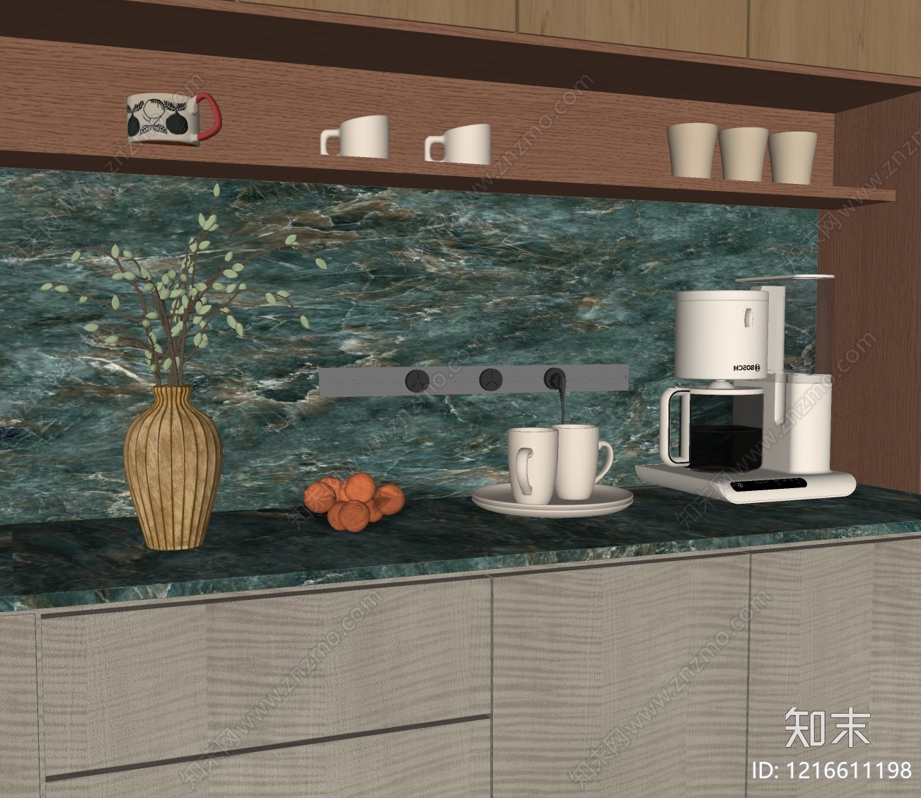 现代简约摆件组合SU模型下载【ID:1216611198】