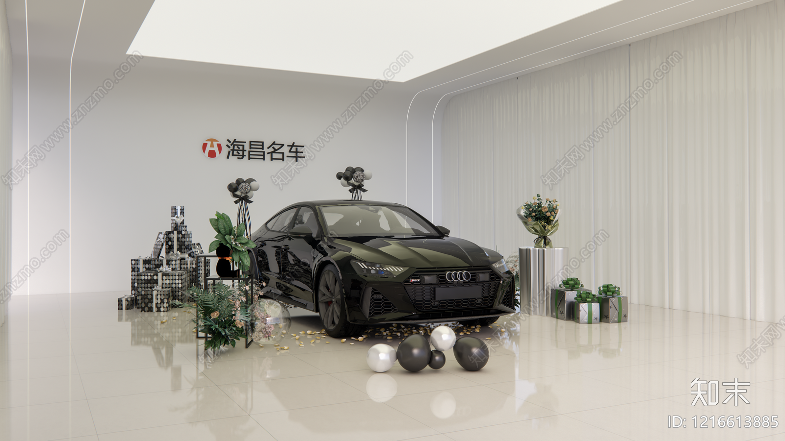 现代汽车展台SU模型下载【ID:1216613885】