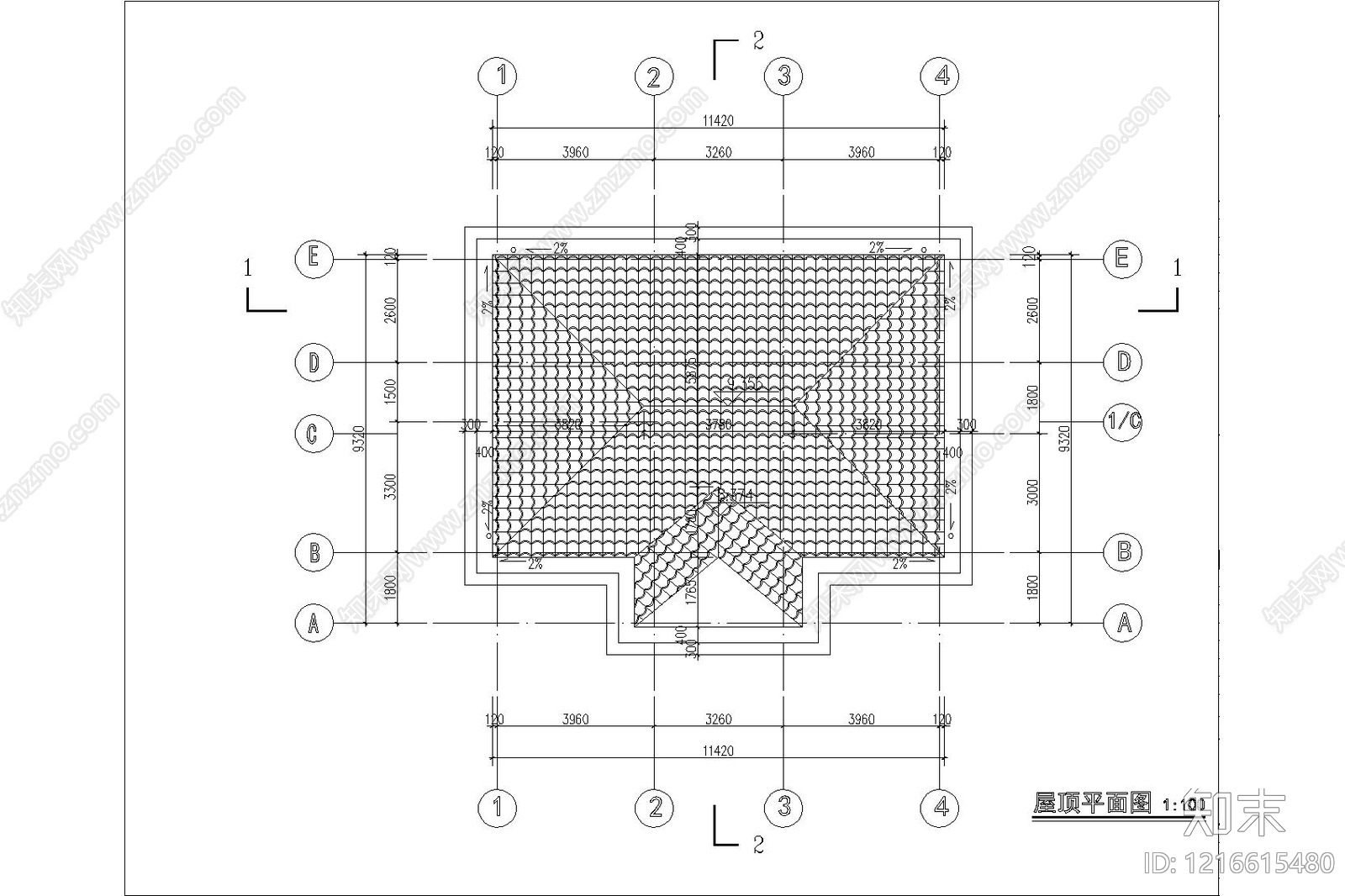 新中式现代别墅建筑cad施工图下载【ID:1216615480】