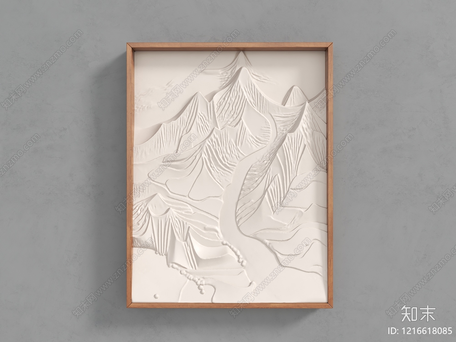 新中式挂画3D模型下载【ID:1216618085】