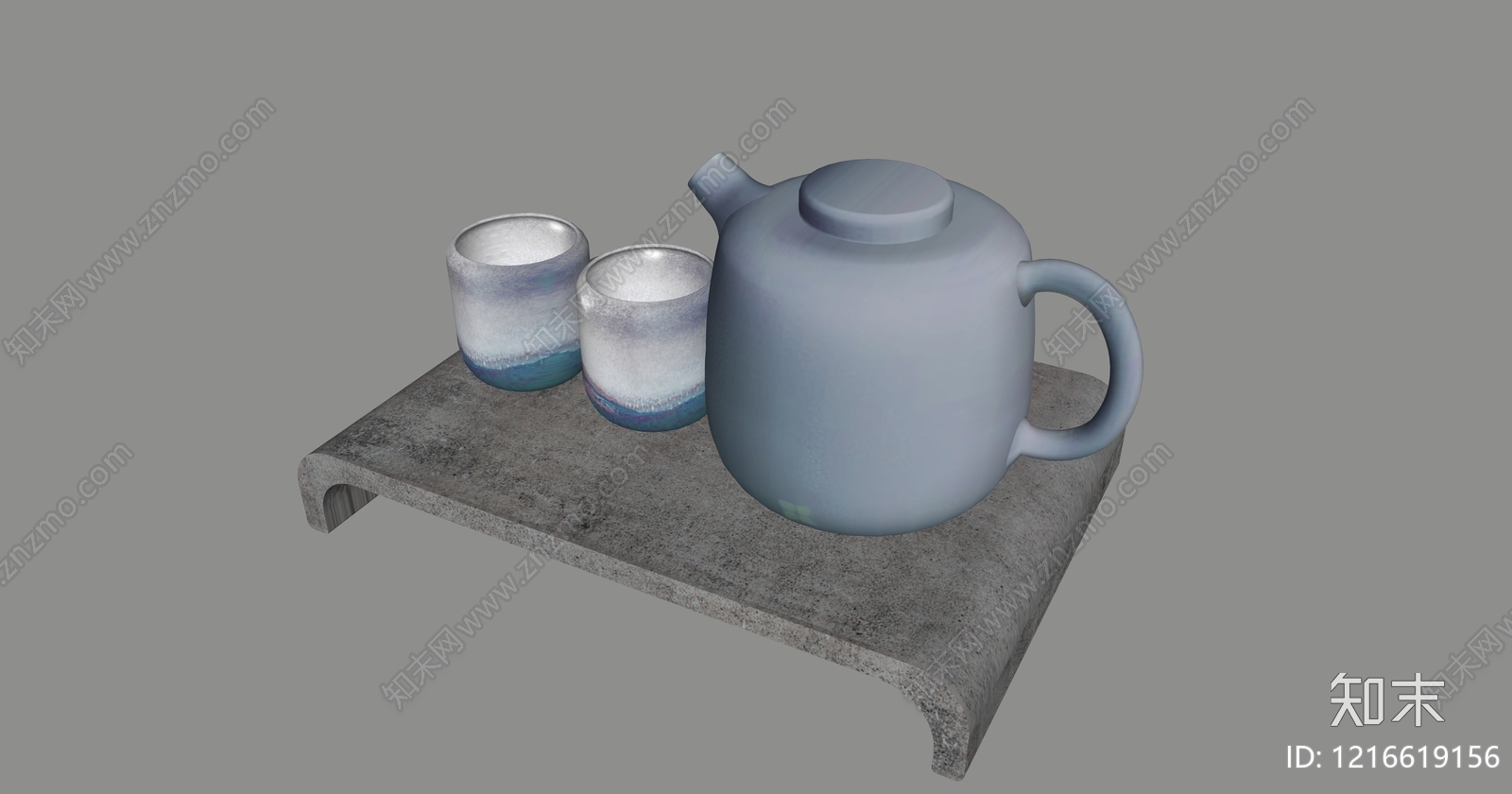 新中式茶具SU模型下载【ID:1216619156】