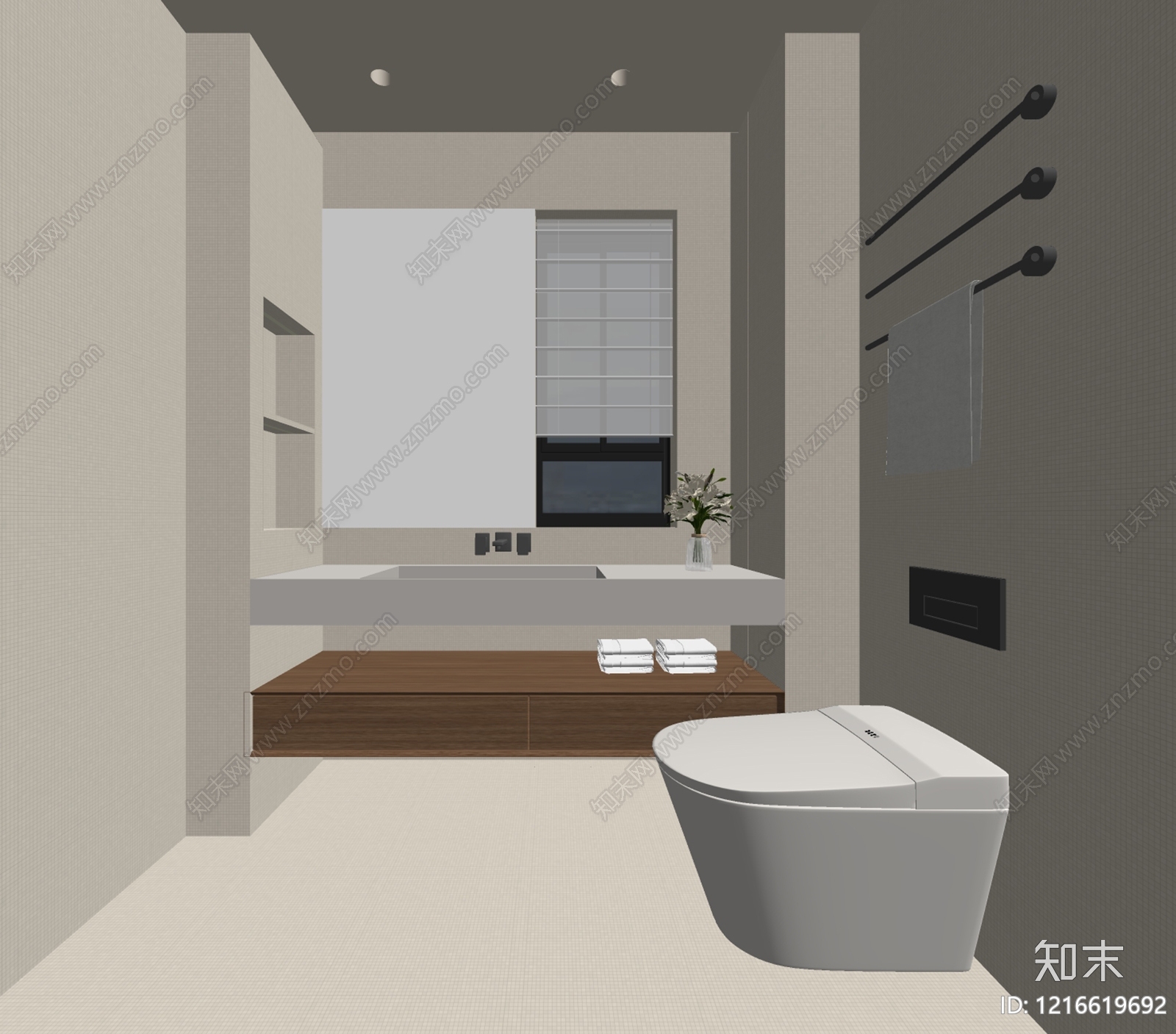 中古卫生间SU模型下载【ID:1216619692】