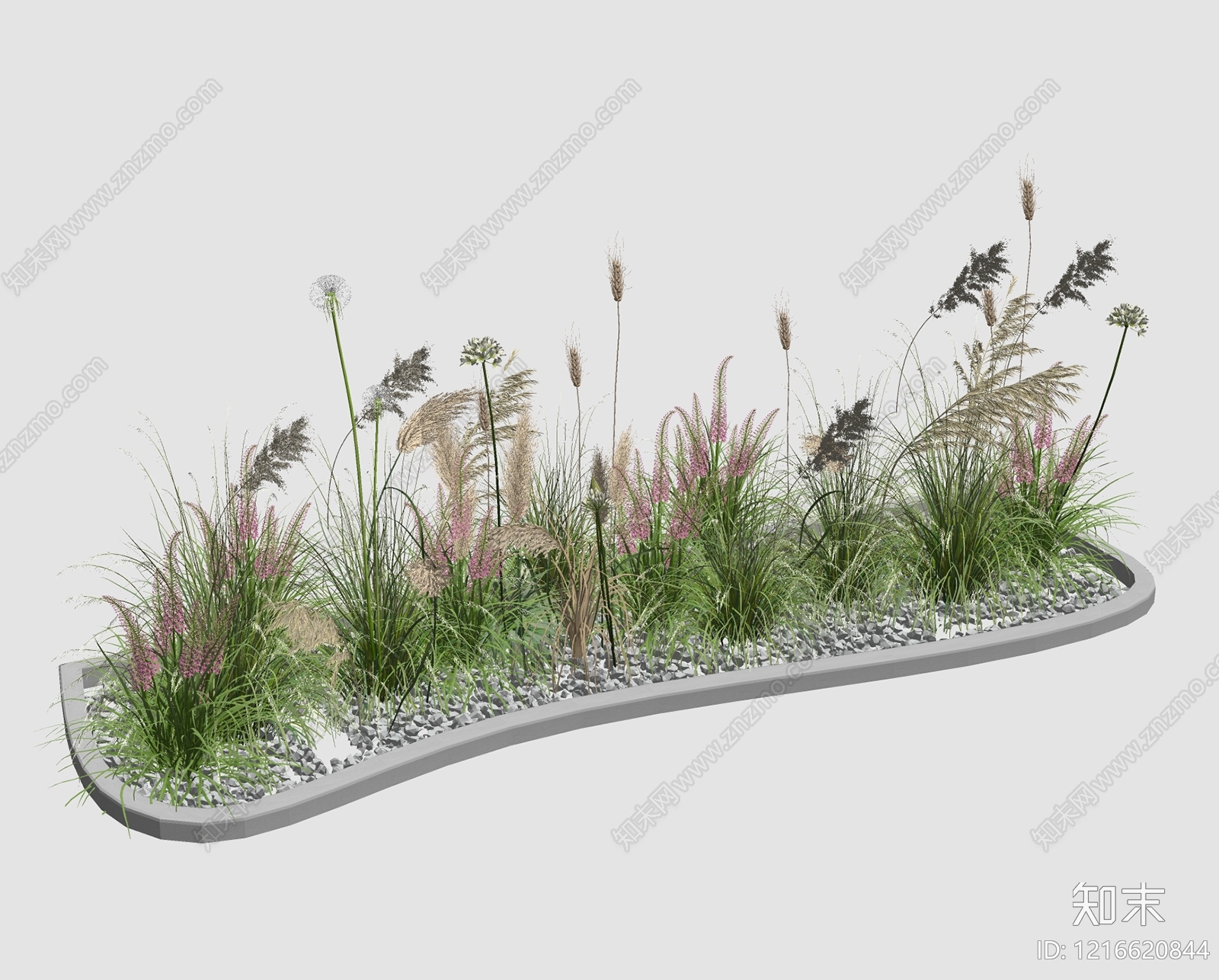 现代简约植物组合SU模型下载【ID:1216620844】