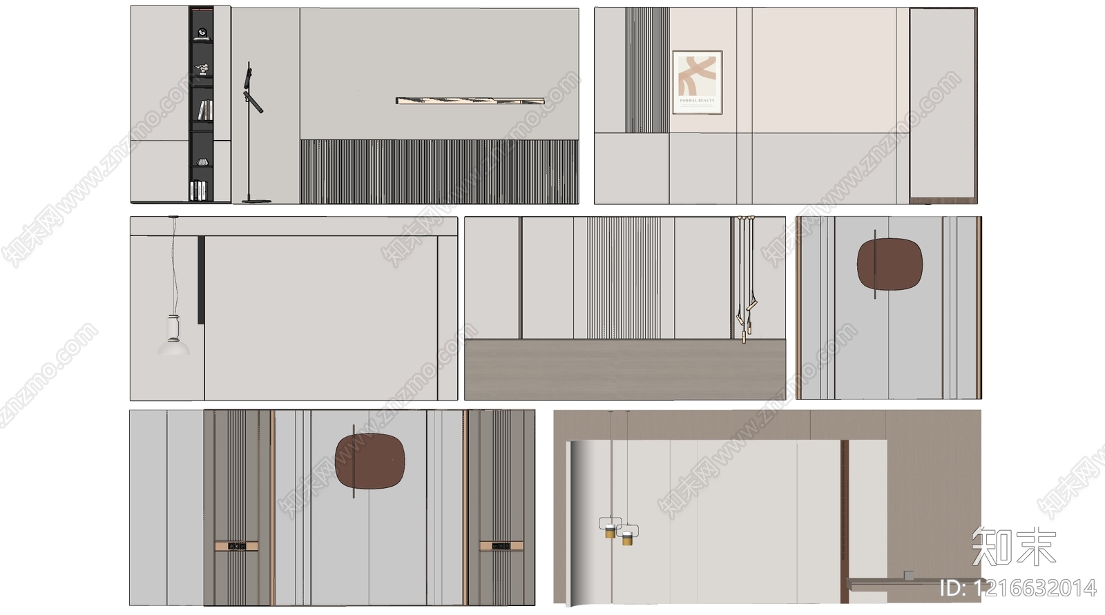 现代简约玄关SU模型下载【ID:1216632014】