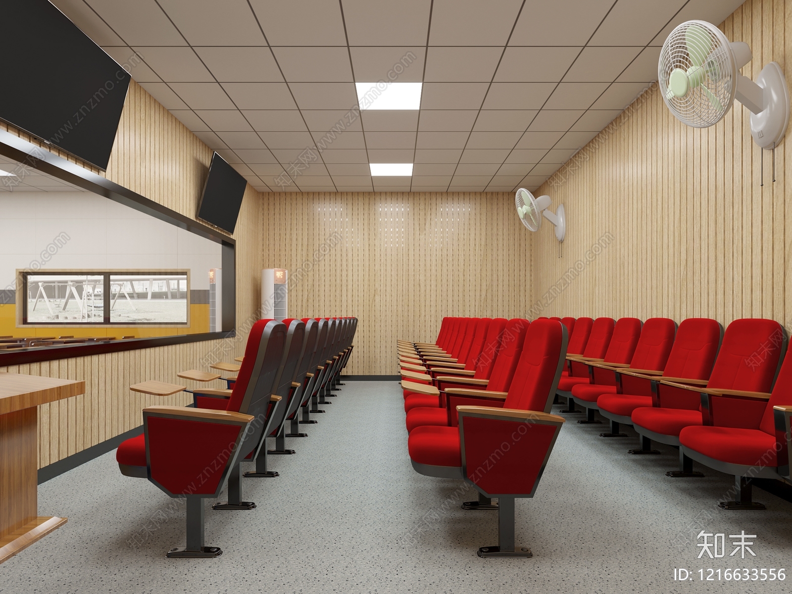 现代简约教室3D模型下载【ID:1216633556】