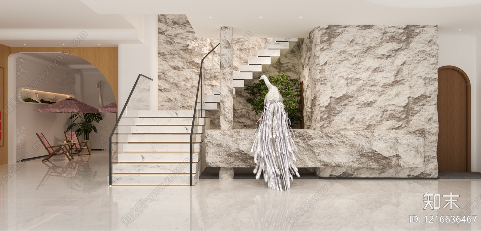 现代轻奢美容院3D模型下载【ID:1216636467】
