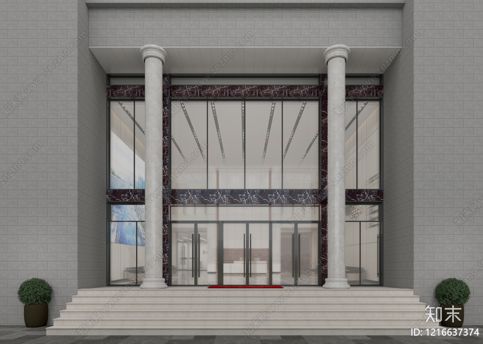 新古典主义企业总部3D模型下载【ID:1216637374】