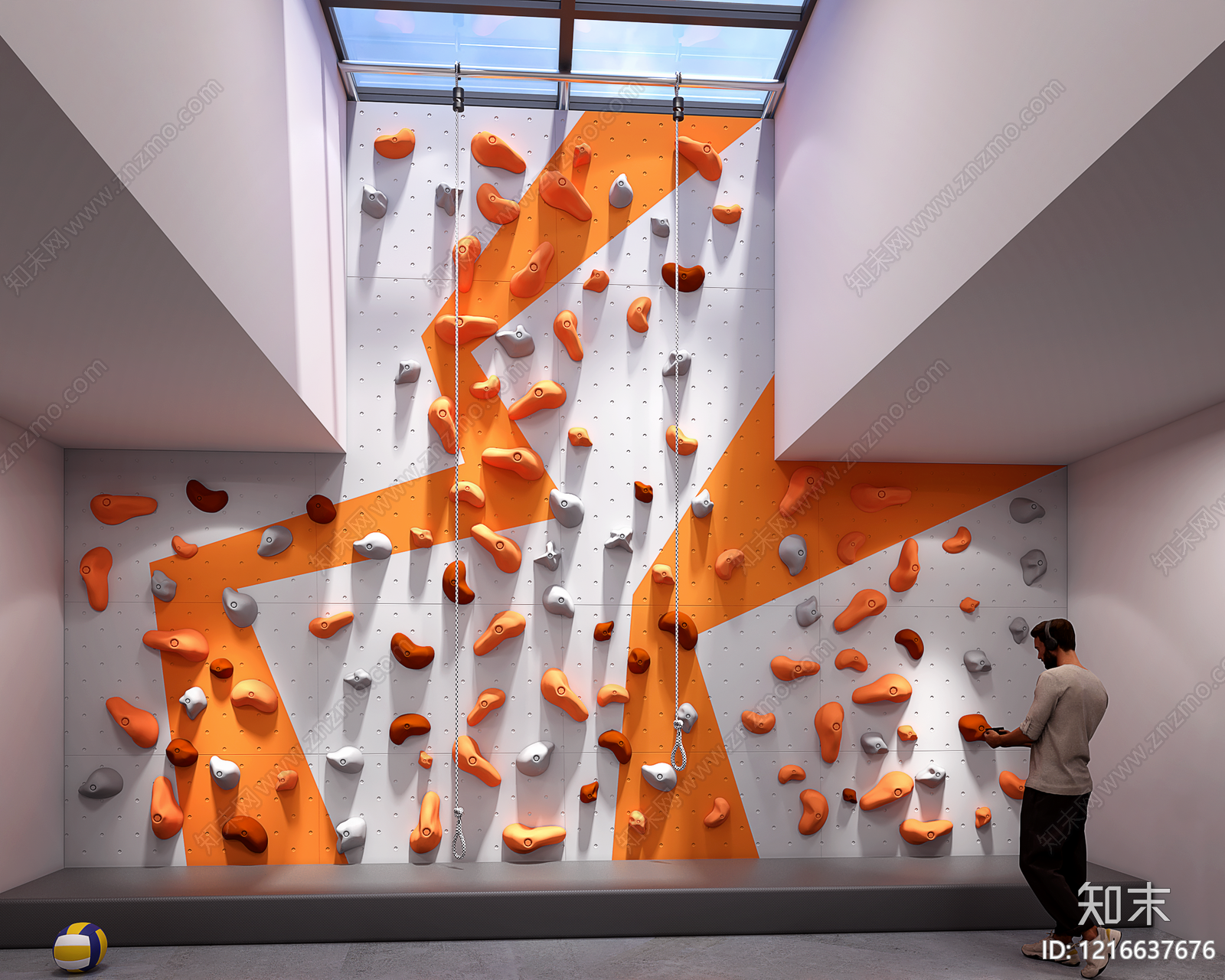 现代简约运动空间3D模型下载【ID:1216637676】