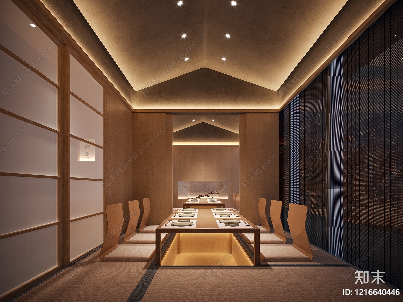 日式日料店3D模型下载【ID:1216640446】