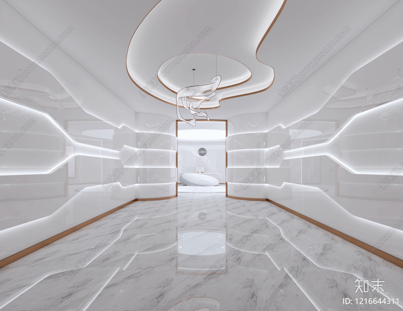 极简风美容院3D模型下载【ID:1216644311】