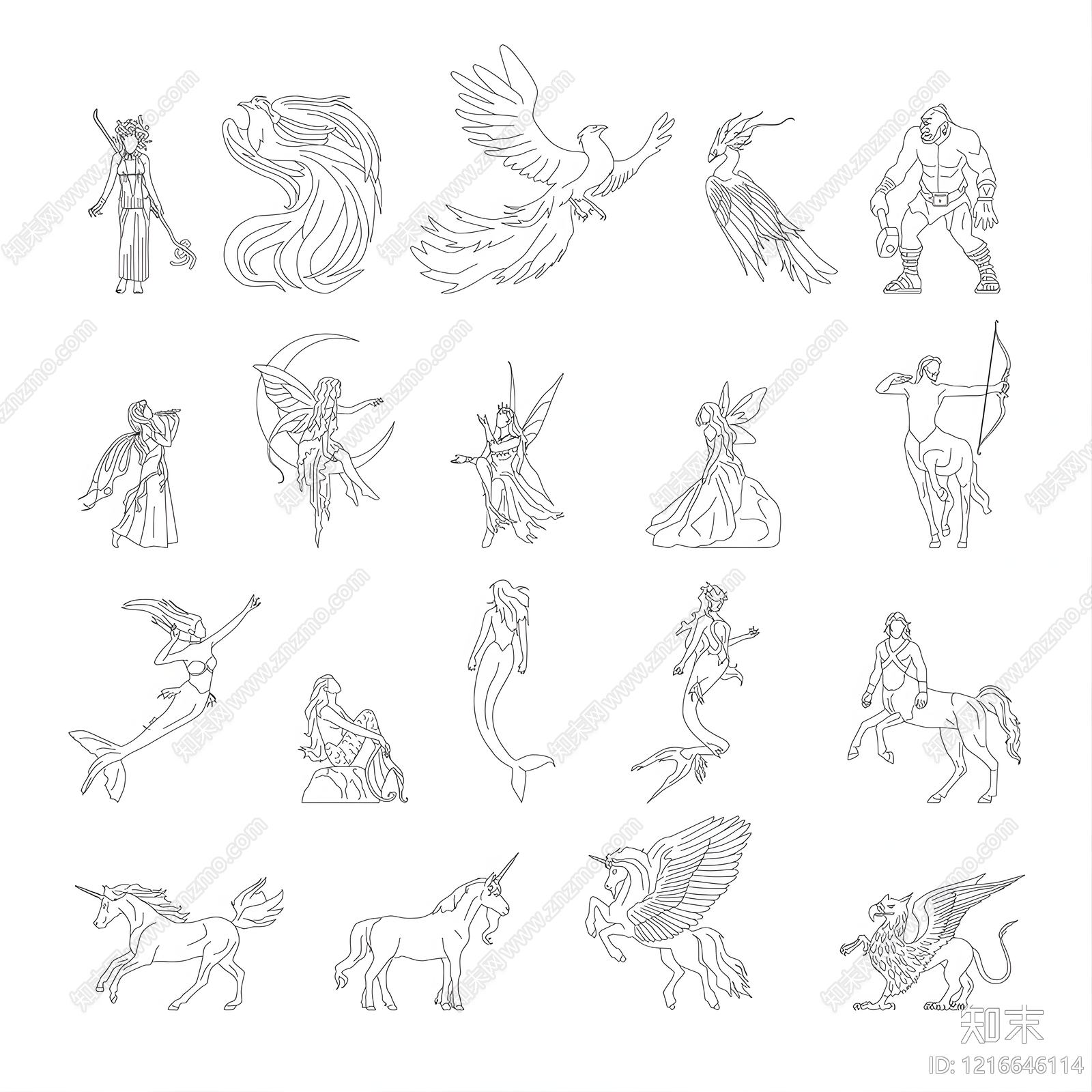 现代人物施工图下载【ID:1216646114】