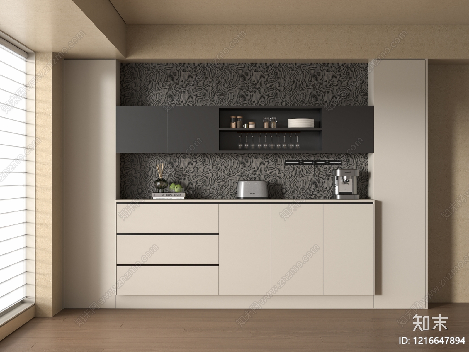 现代简约酒柜3D模型下载【ID:1216647894】
