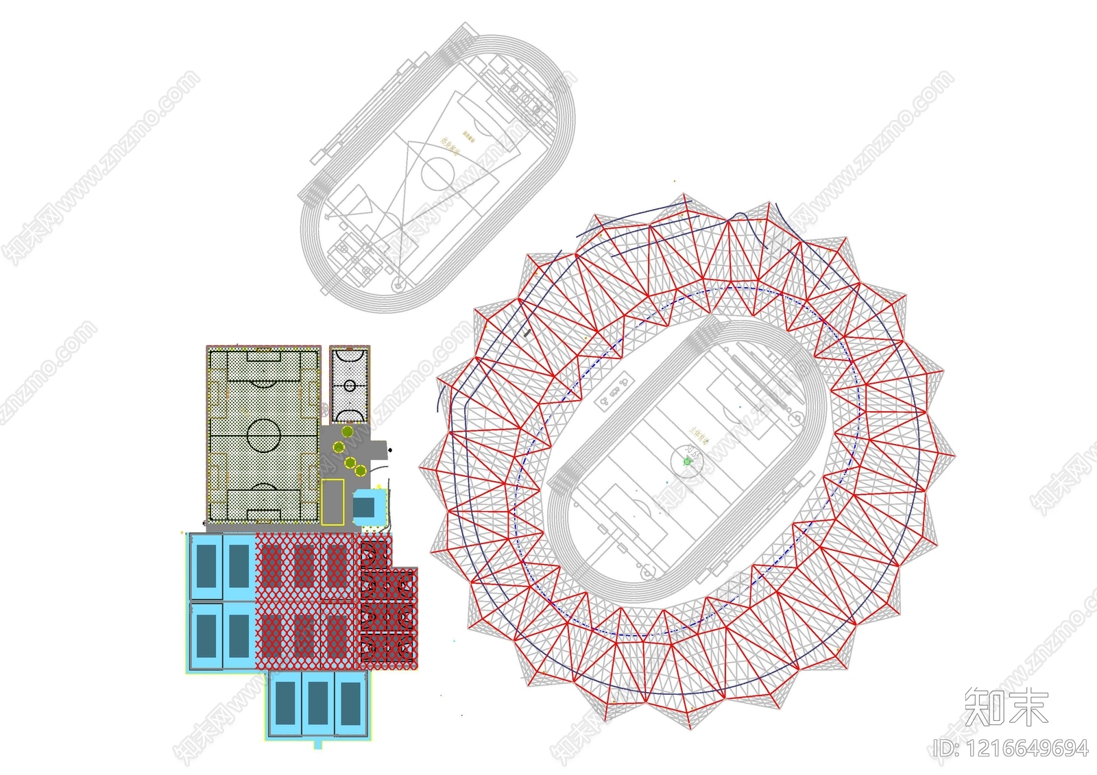 现代体育馆施工图下载【ID:1216649694】