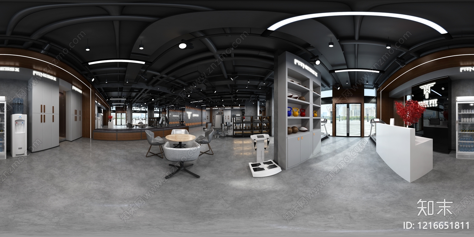 工业风健身房3D模型下载【ID:1216651811】